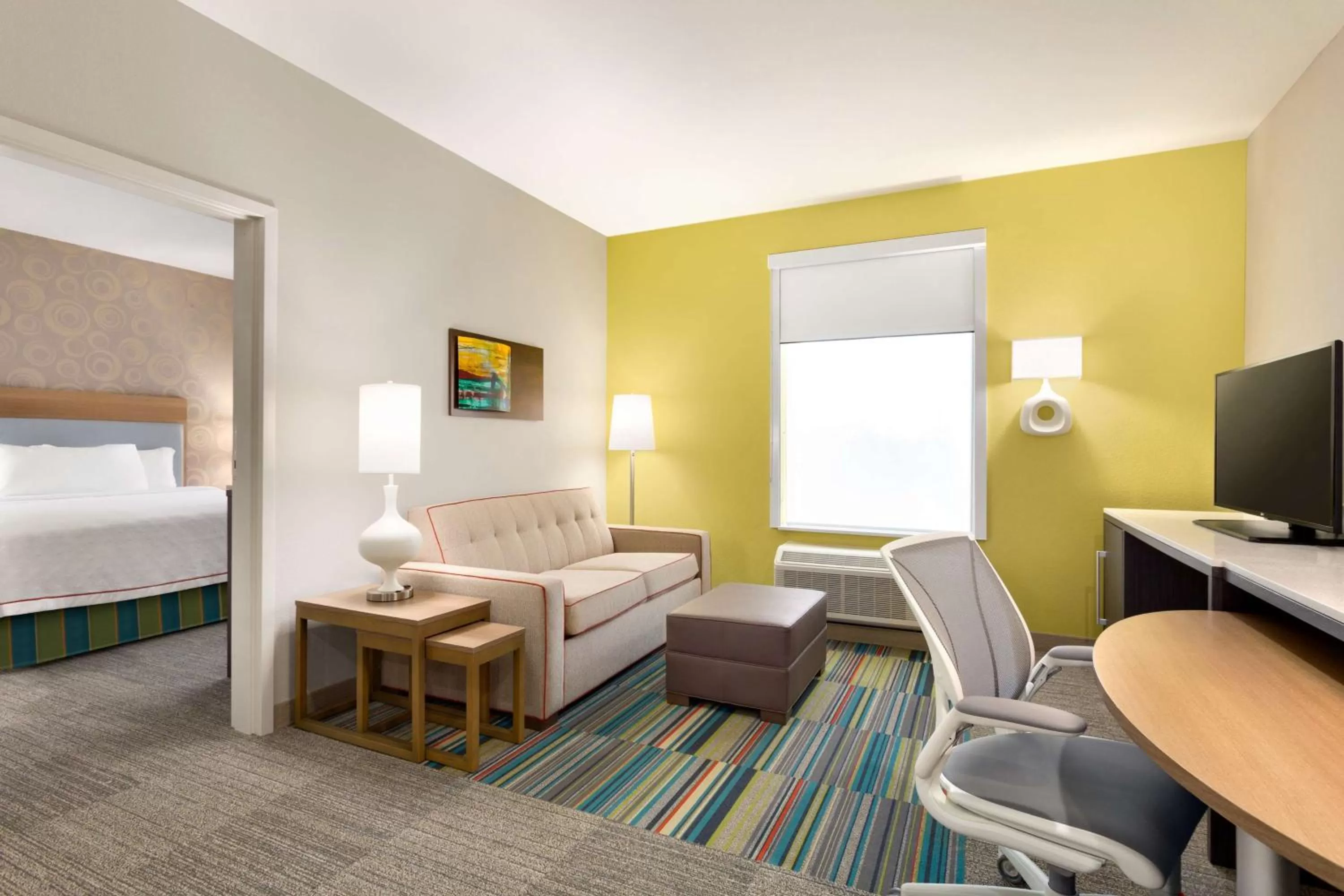 Bedroom, Bed in Home2 Suites by Hilton Shenandoah The Woodlands