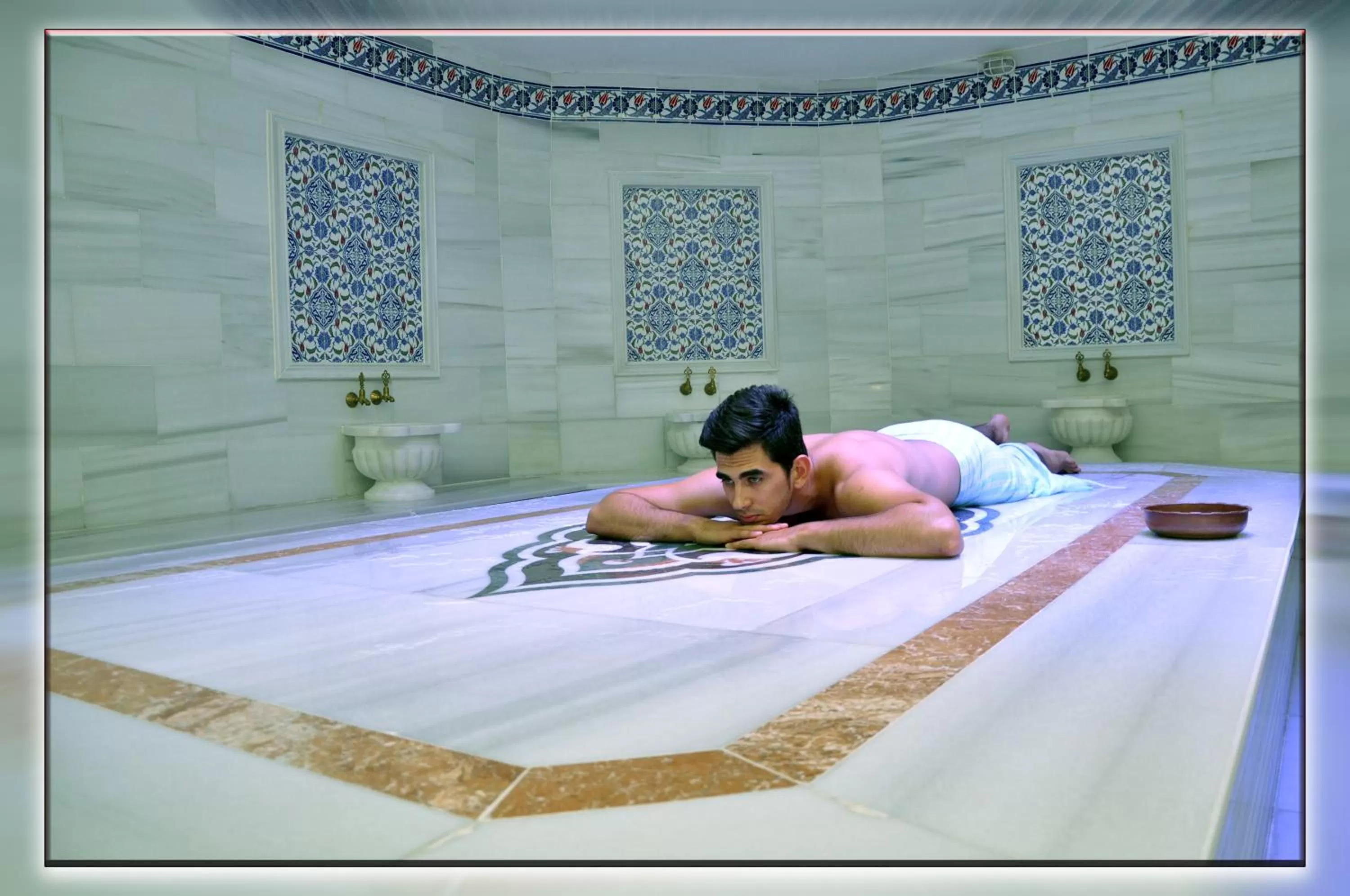 Steam room in Grand Asya Hotel