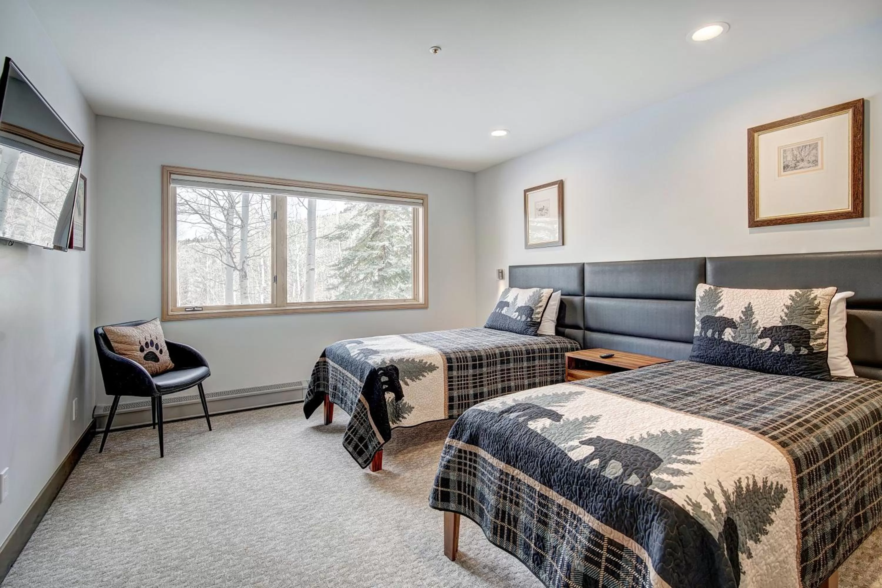 Bed in The Pines Lodge, a RockResort, by Vail Resorts