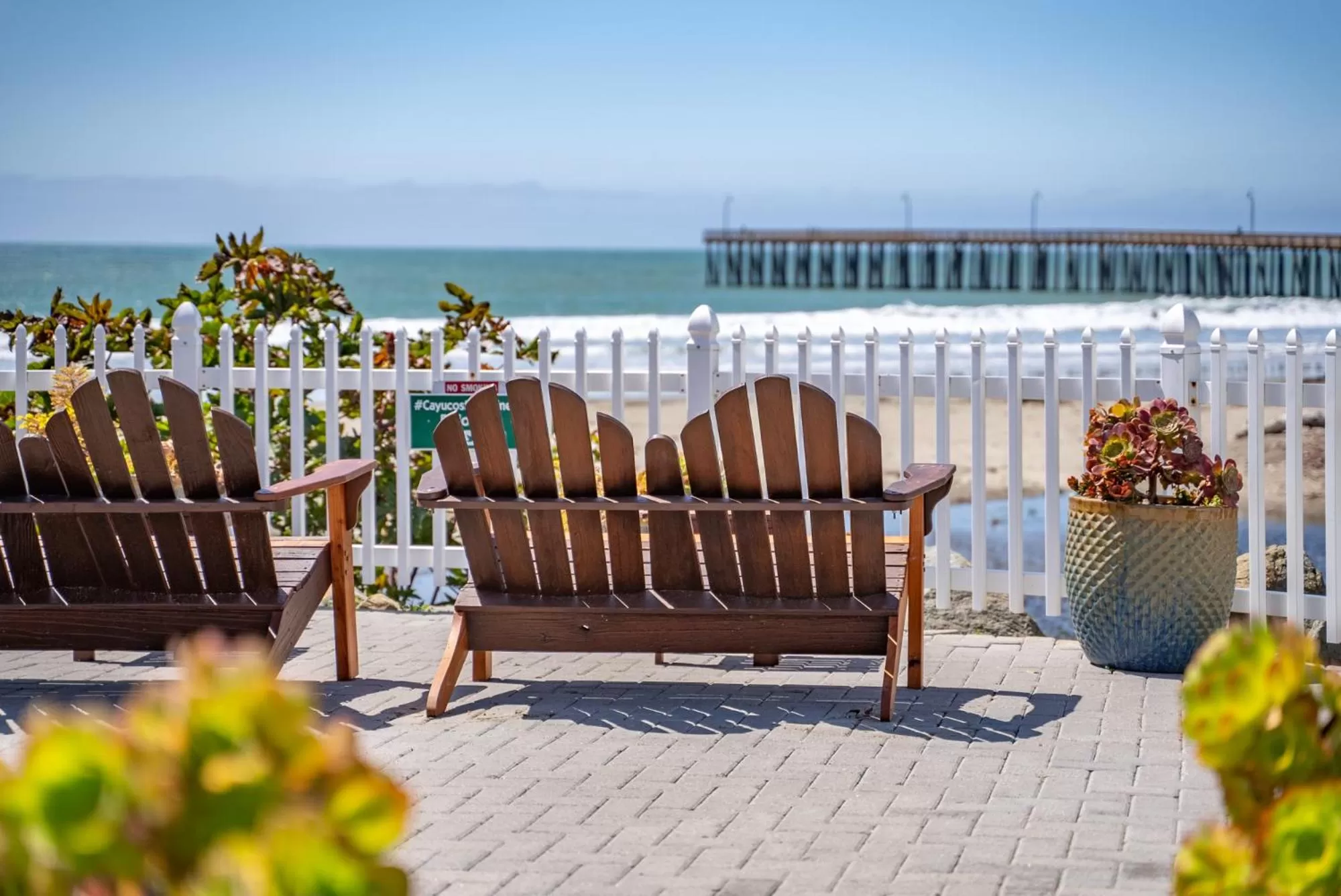Seating area in Shoreline Inn...on the beach