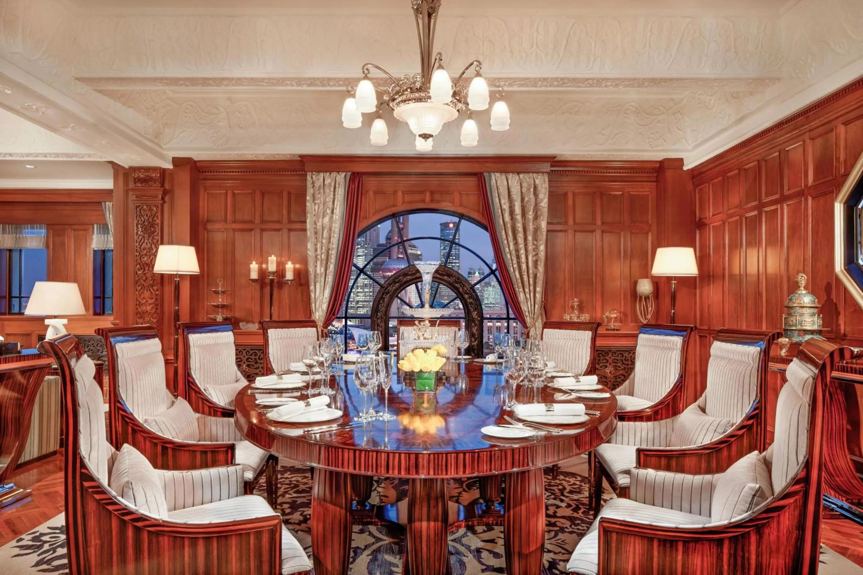 Dining area in Fairmont Peace Hotel on the Bund