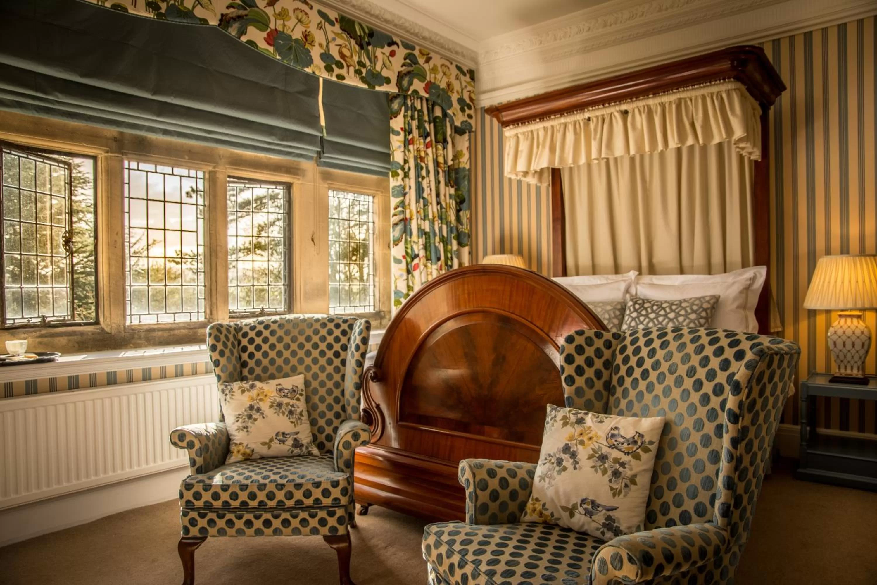 Bedroom, Seating Area in Fischers Baslow Hall - Chatsworth