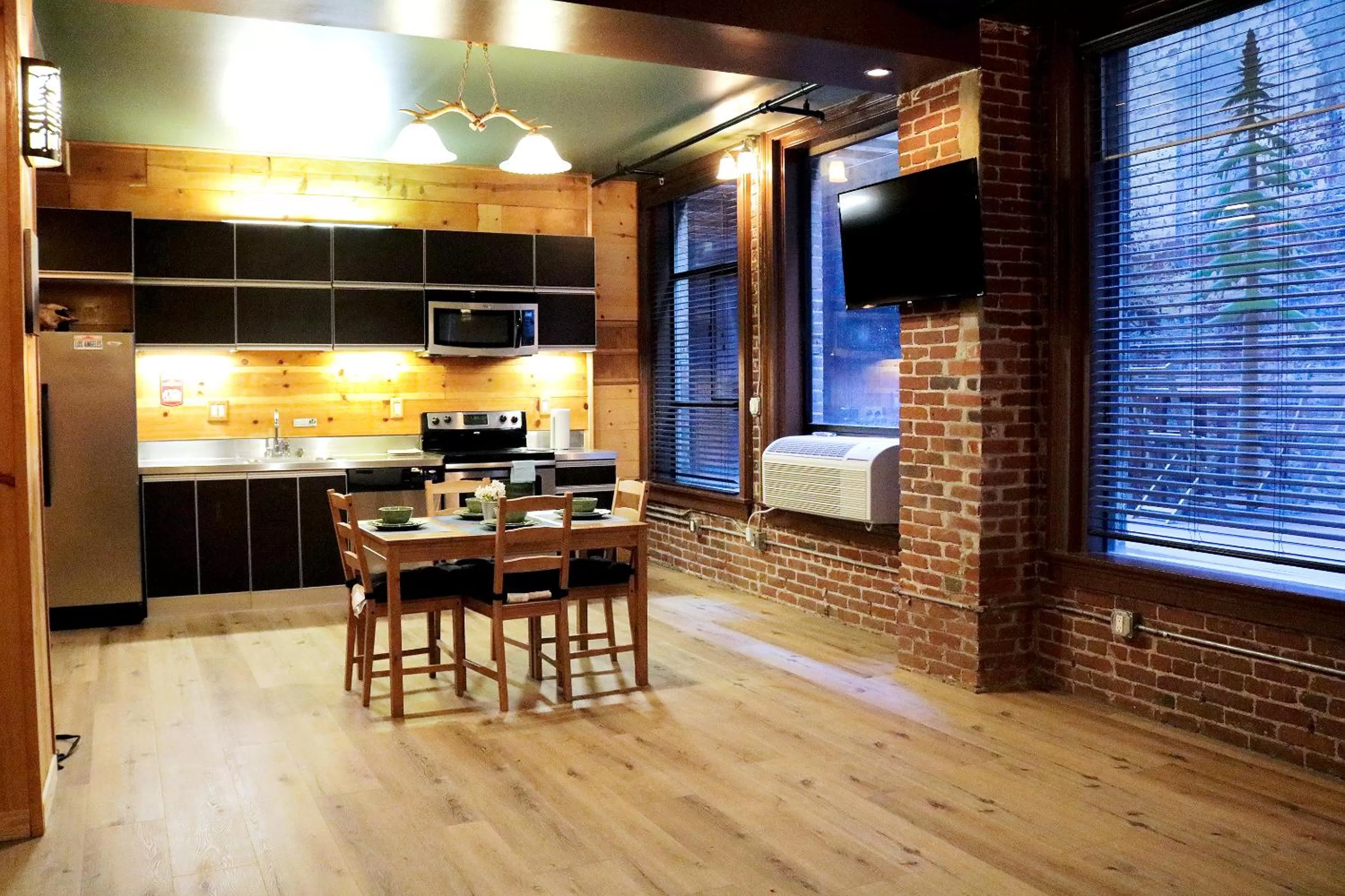 Kitchen or kitchenette in The Haas Suites