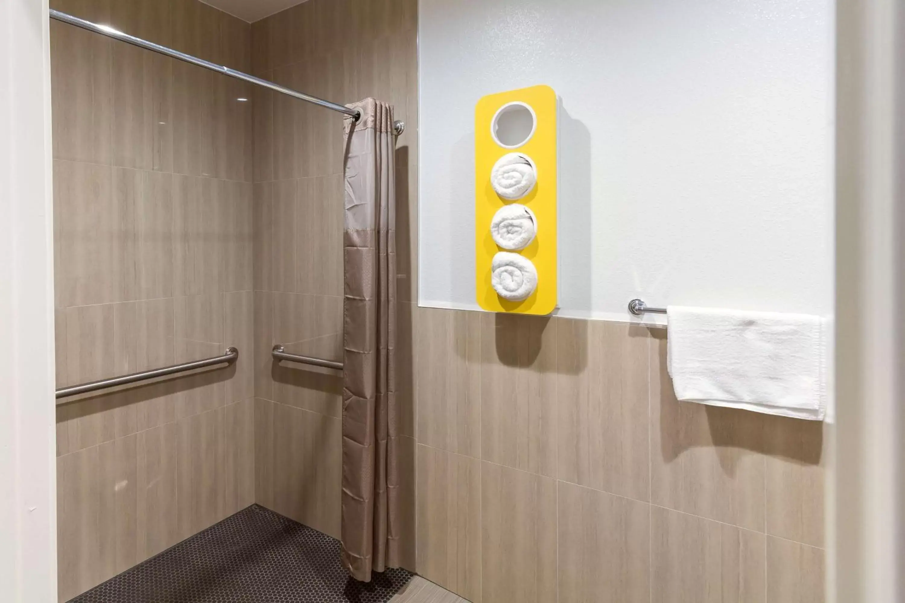 Queen Room with Two Queen Beds - Disability Access - Roll In Shower in Motel 6-Houston, TX - North Queen Room with Two Queen Beds - Disability Access - Roll In Shower in Motel 6-Houston, TX - North