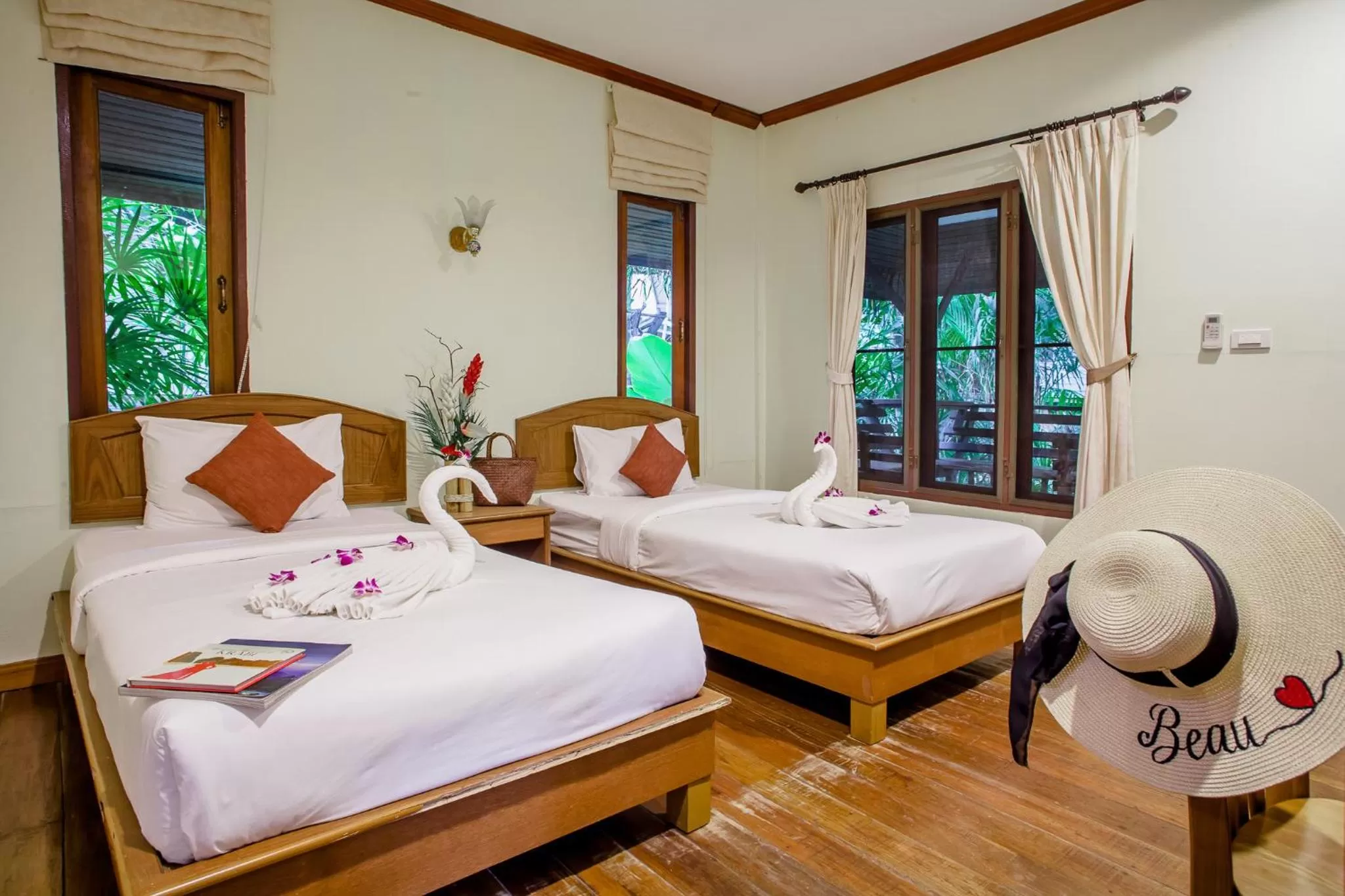 Bed in The Vatika Resort and Spa