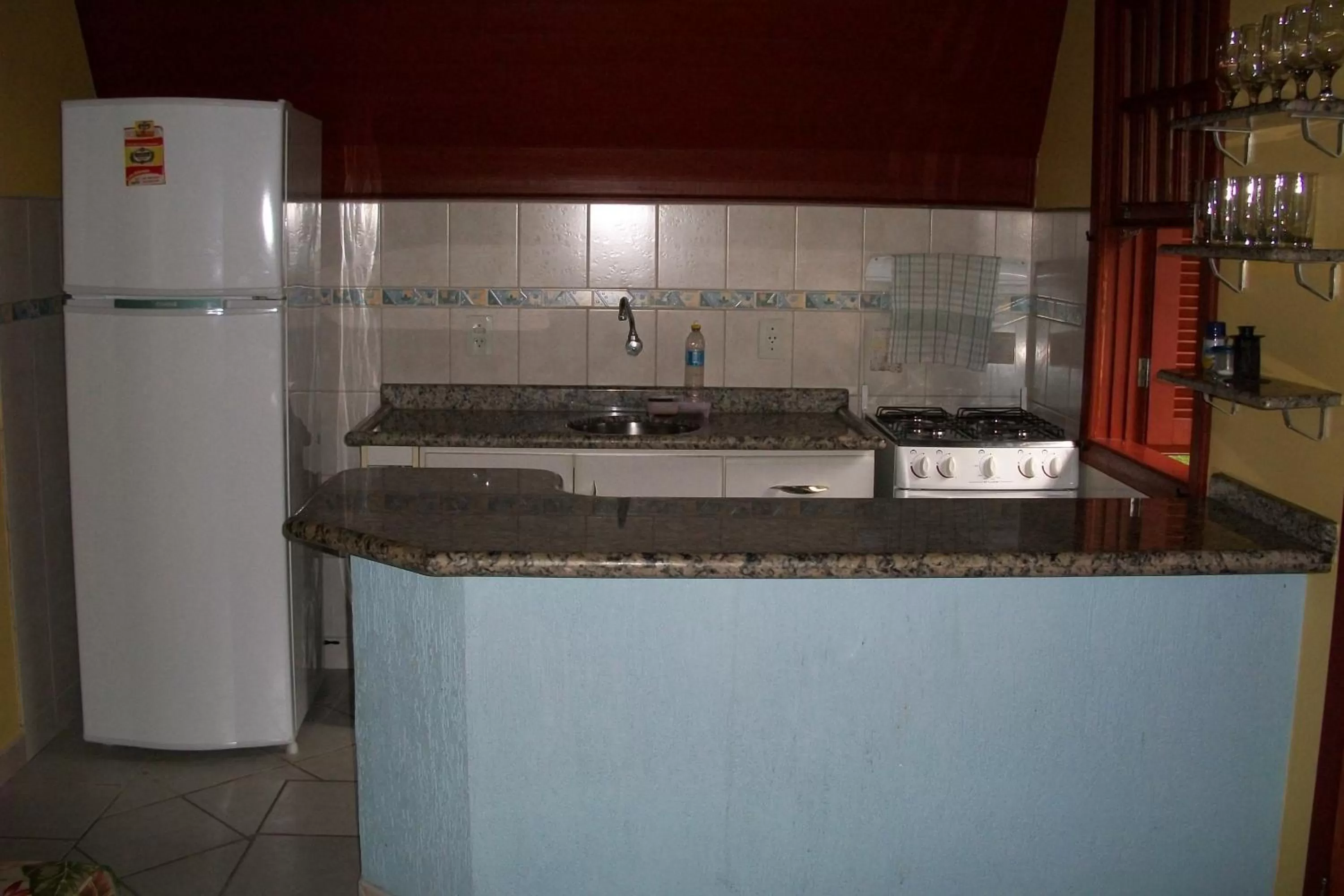 Kitchen or kitchenette in Pousada Farol da Barra