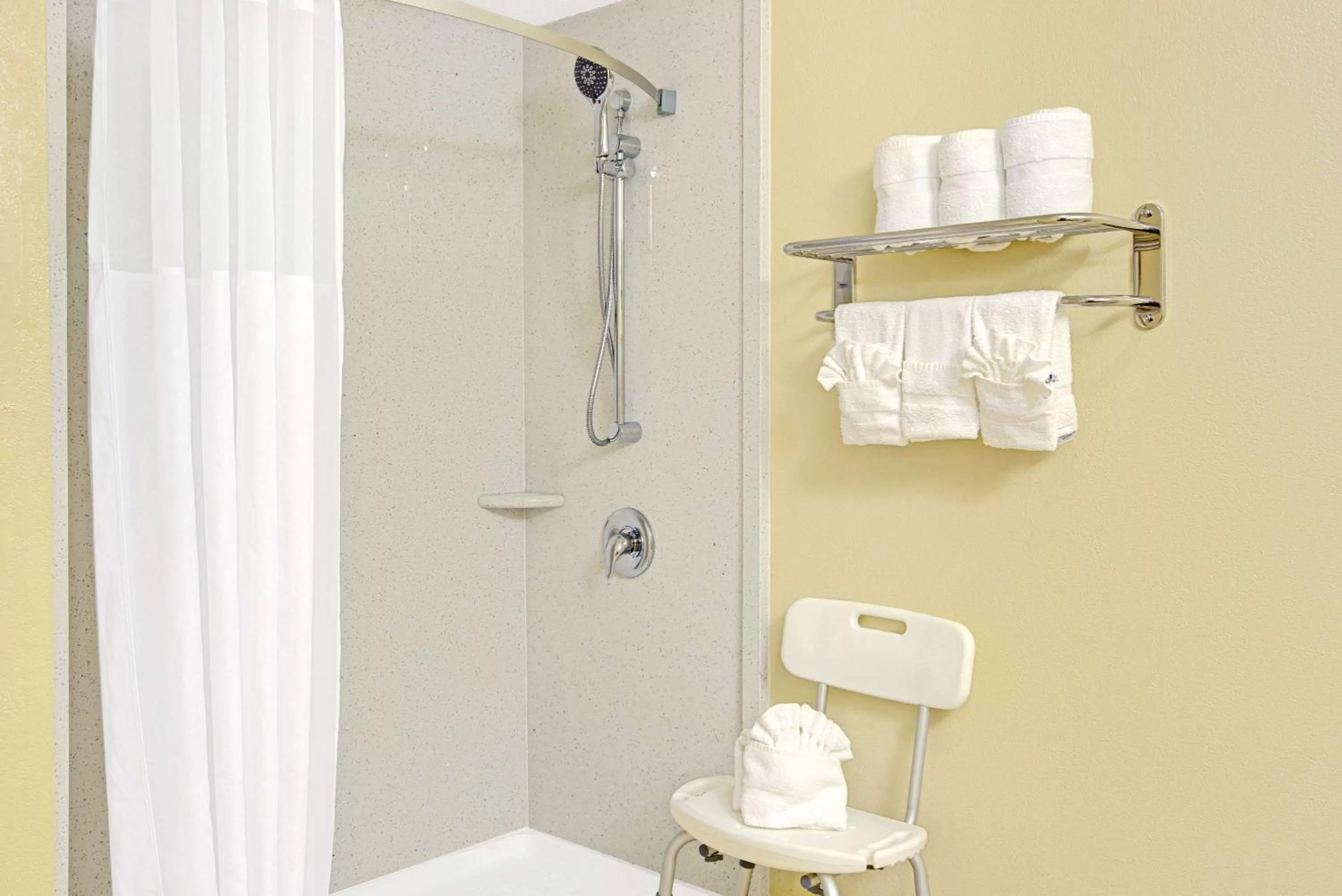 Bathroom in Ramada Plaza by Wyndham Charlotte South End Airport