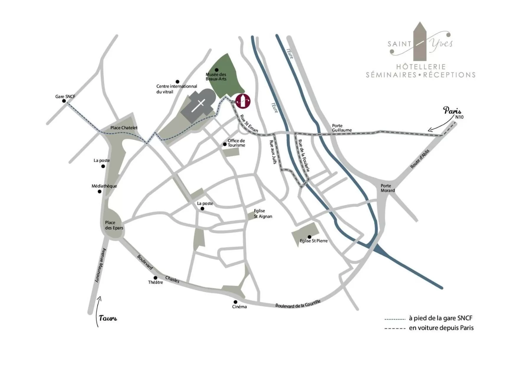 Bird's eye view in Hôtellerie Saint Yves