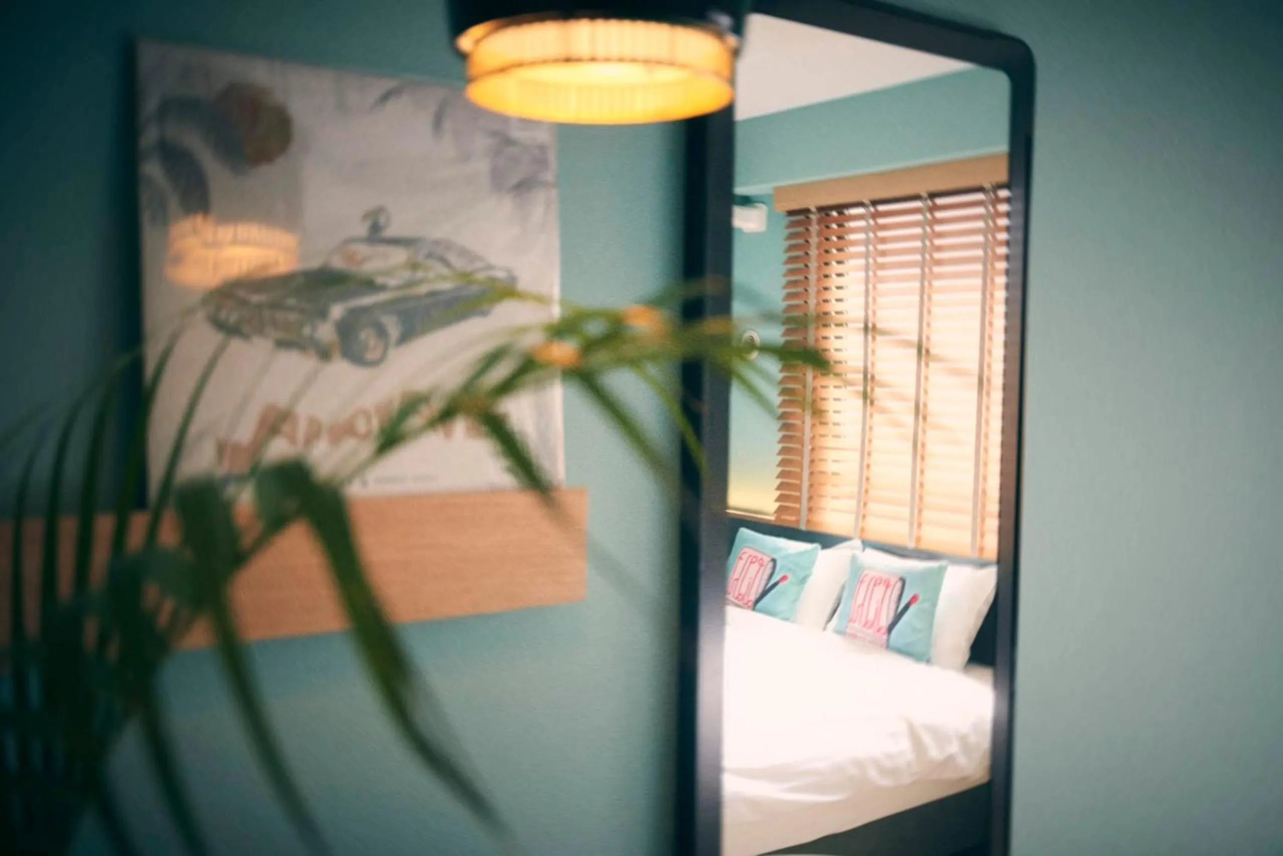 Bed in Hotel She, Kyoto