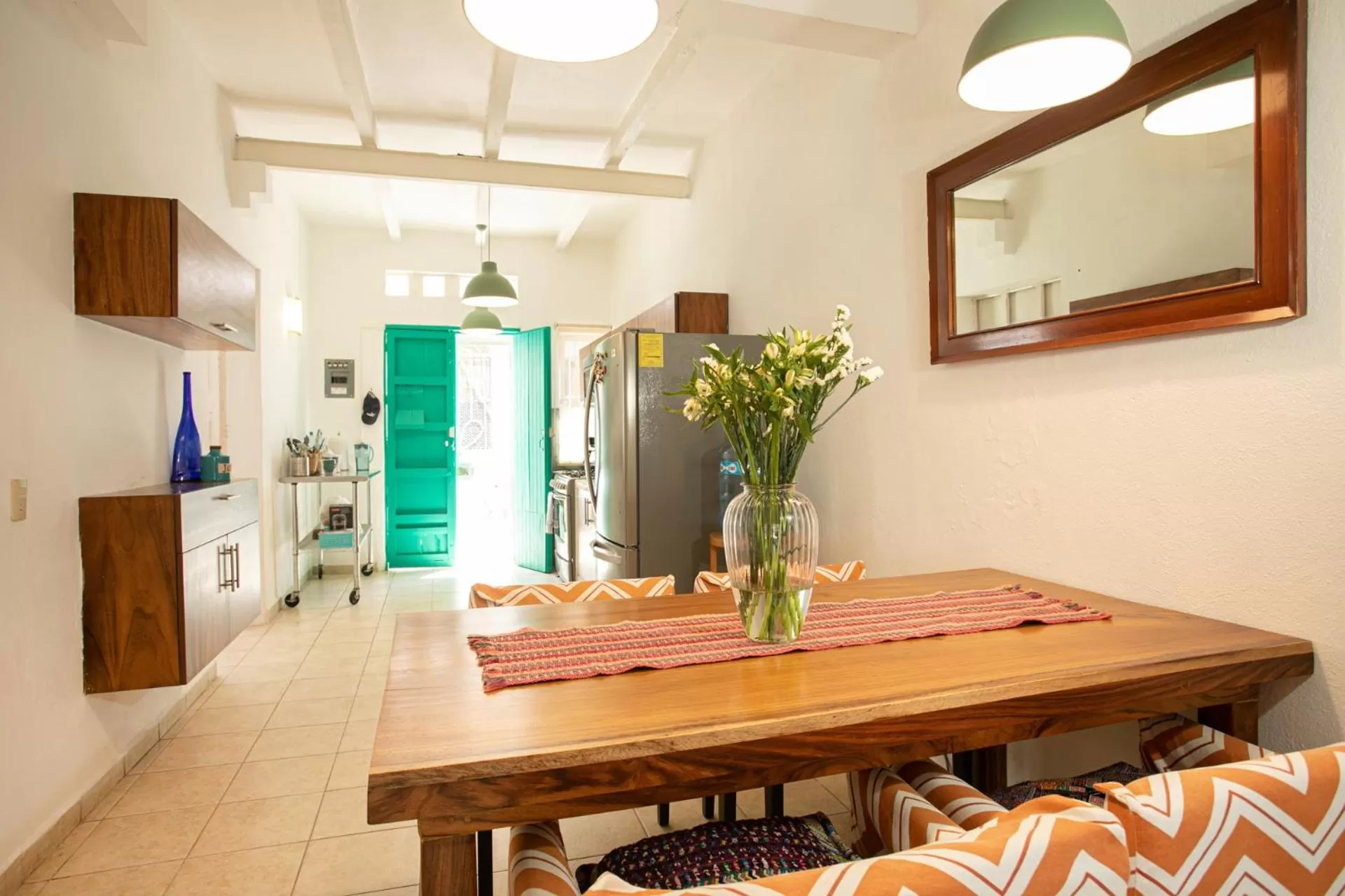 Dining area in Casitas Miramar Puerto Vallarta Malecón