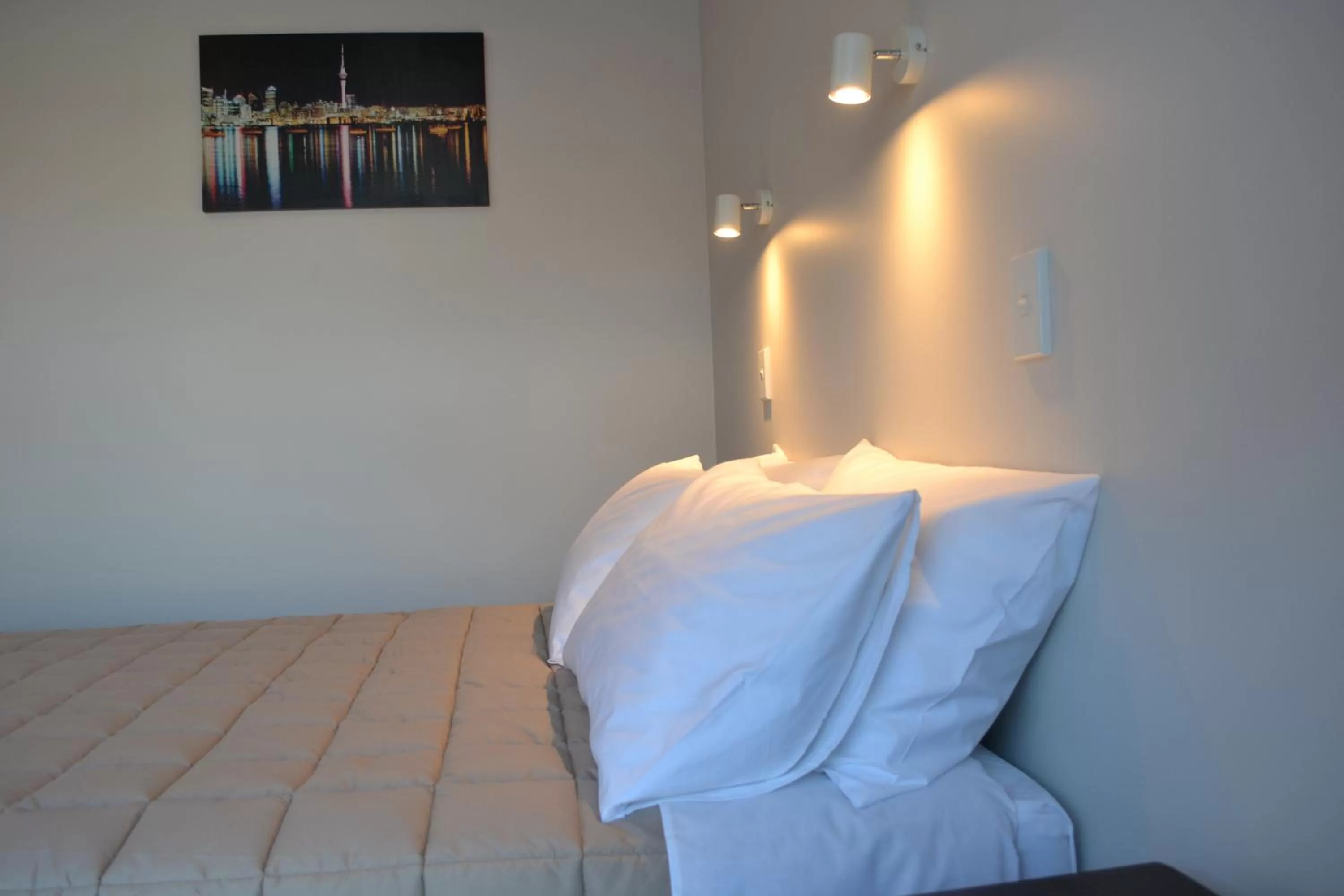 Decorative detail, Bed in 319 Addington Motel