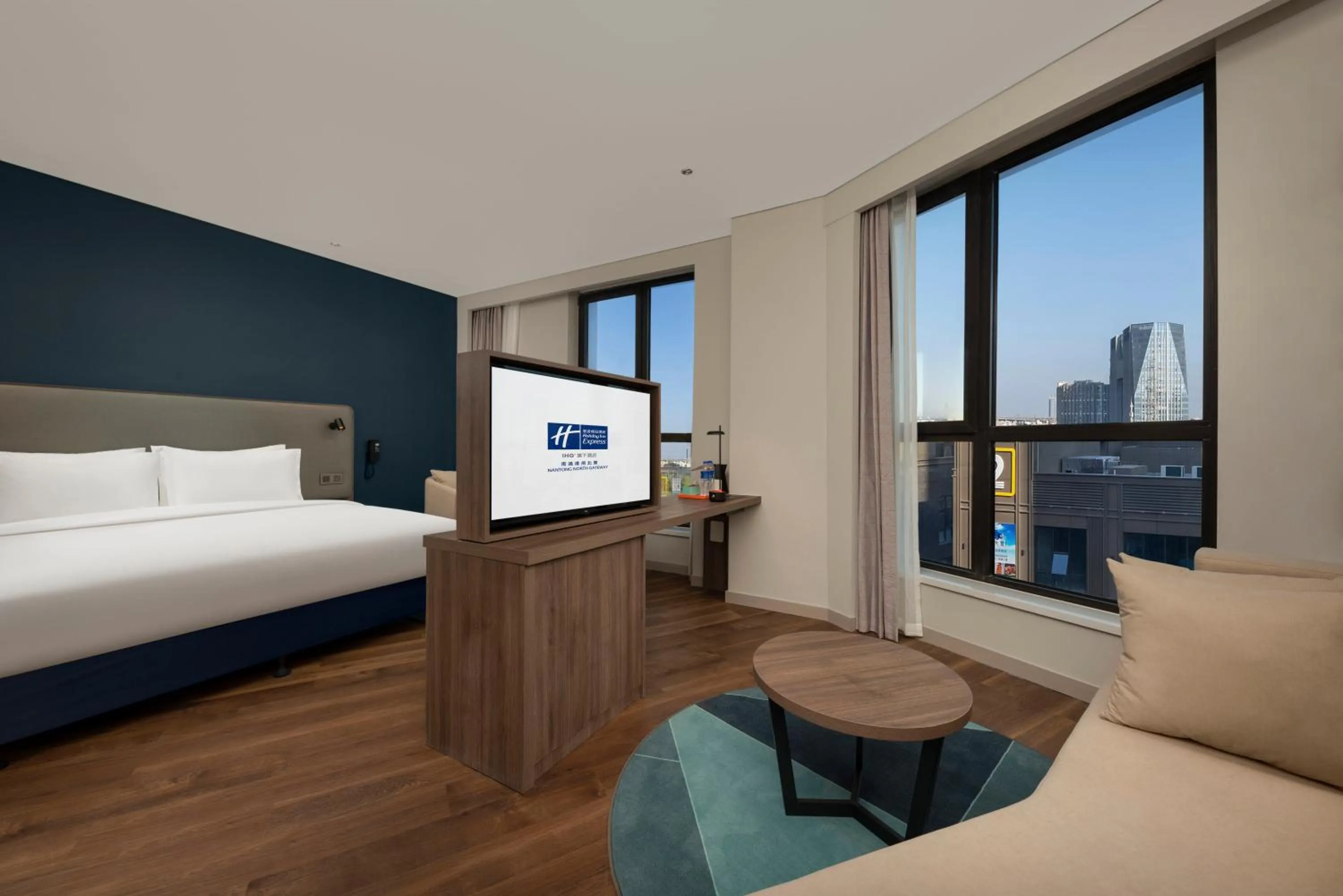 Bed in Holiday Inn Express Nantong North Gateway by IHG