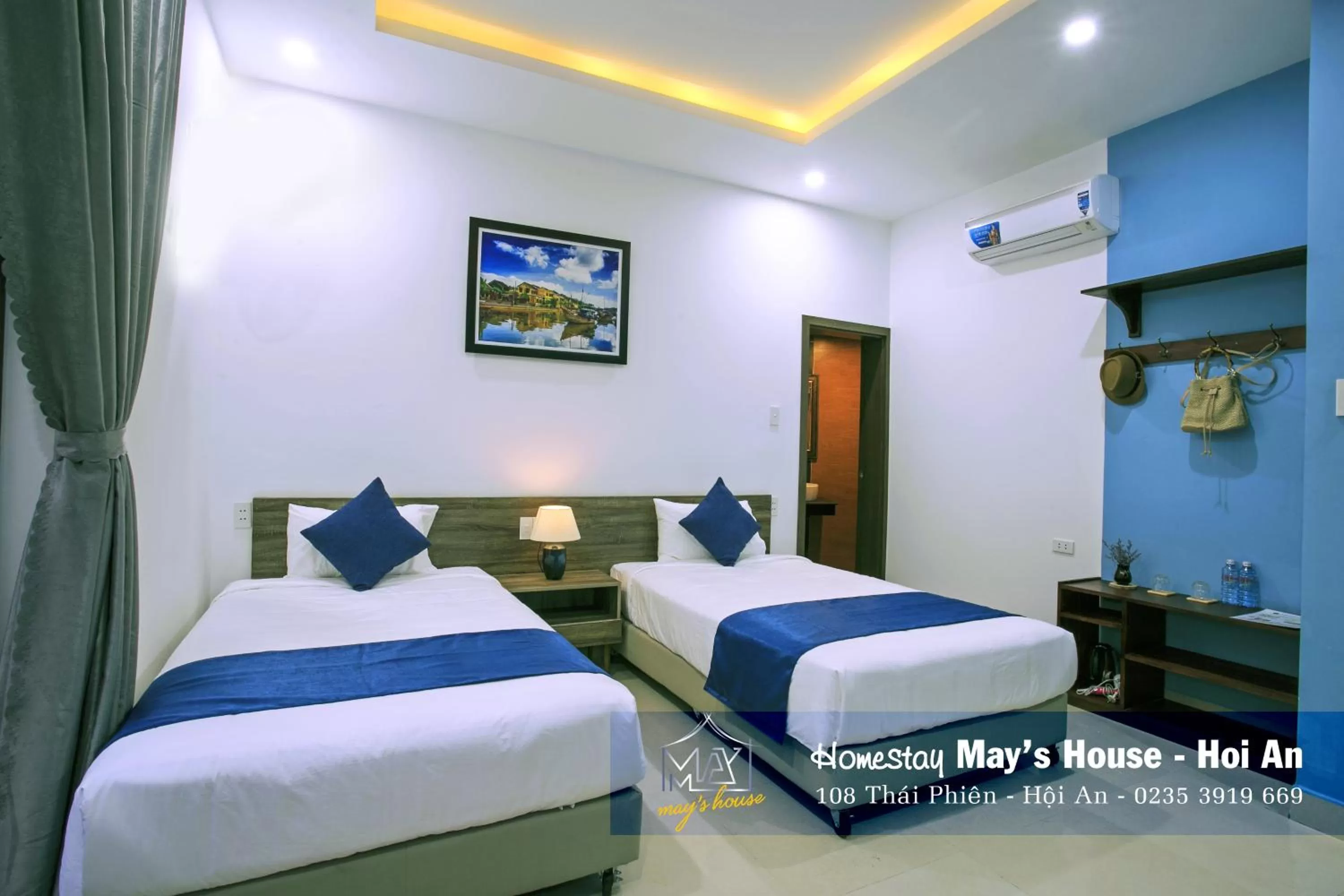 Photo of the whole room, Bed in May's House Hoi An