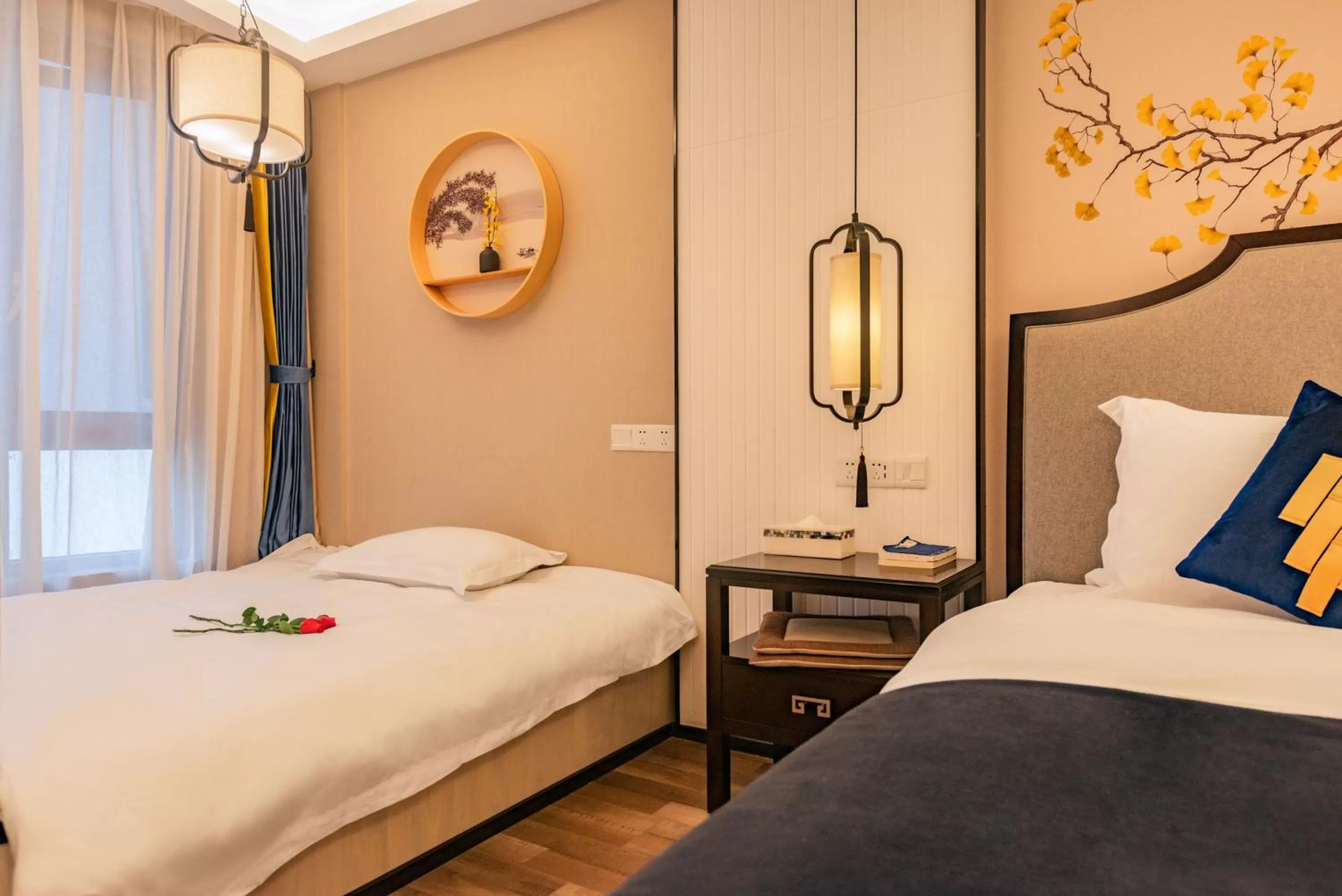 Photo of the whole room, Bed in Li River Resort Villa Hotel