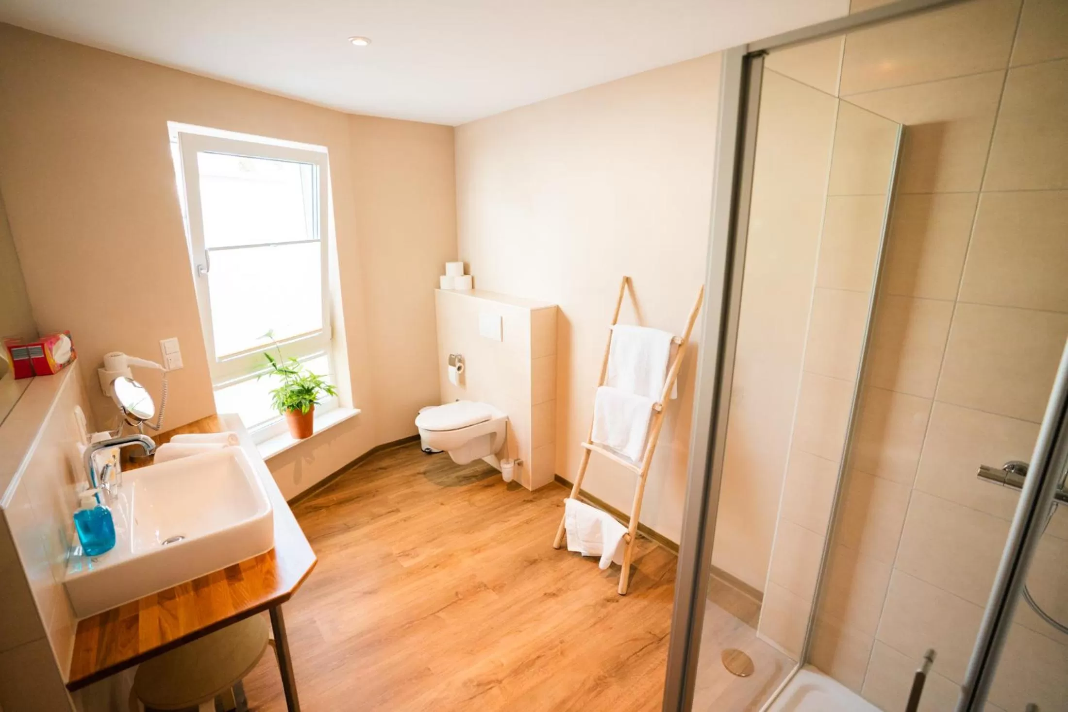 Bathroom, Bed in Burgers Hotel