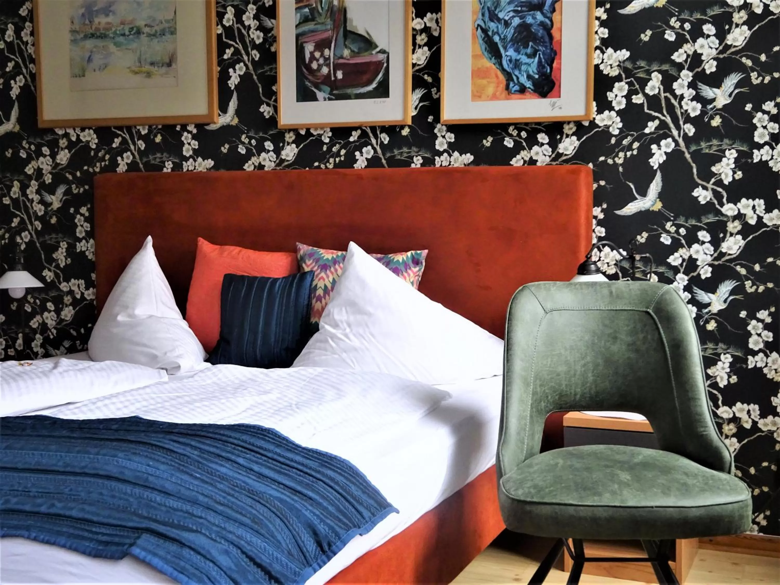 Bed in Pension Zur Fährbrücke