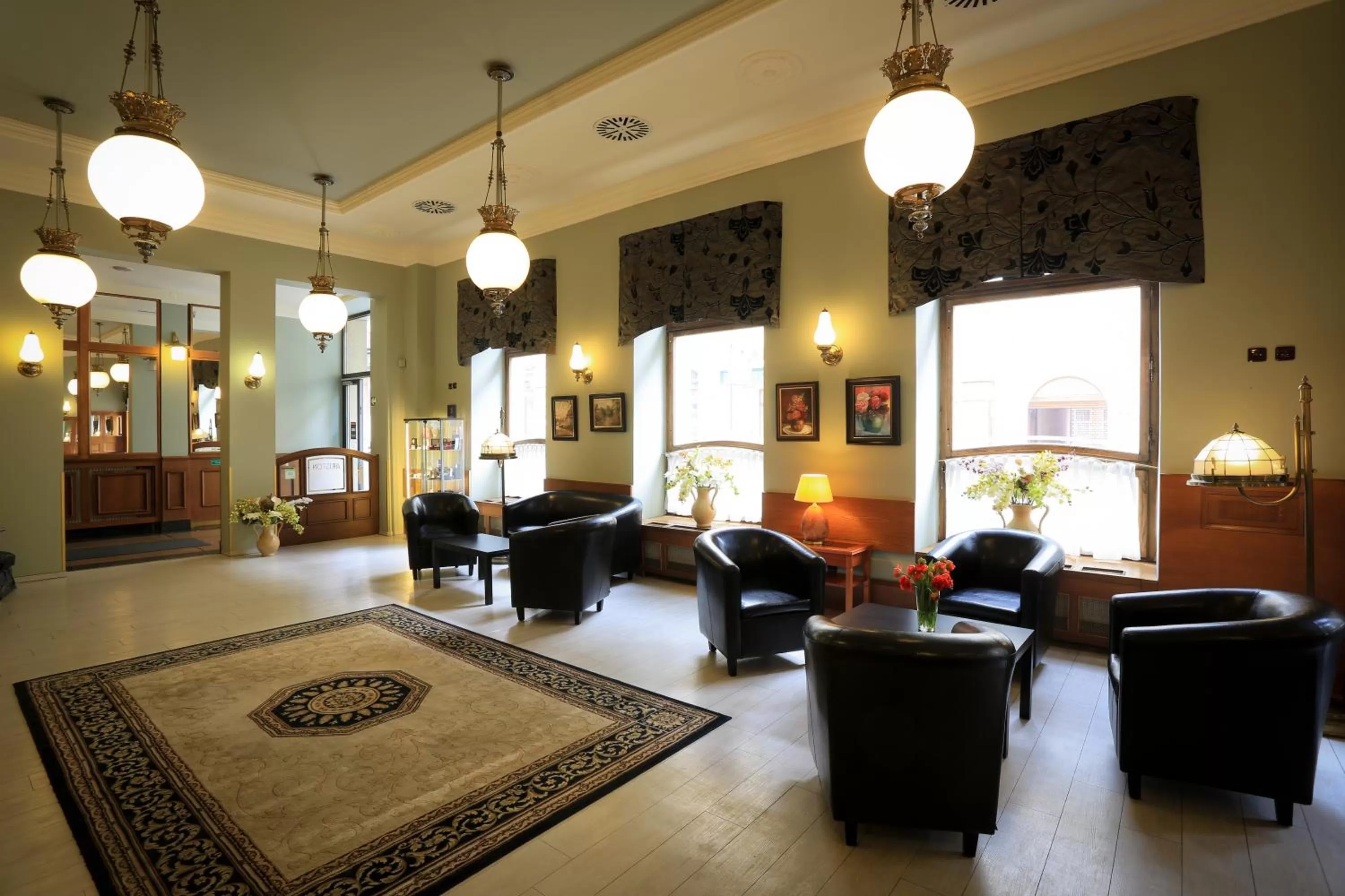 Lobby or reception in Hotel Ariston Prague