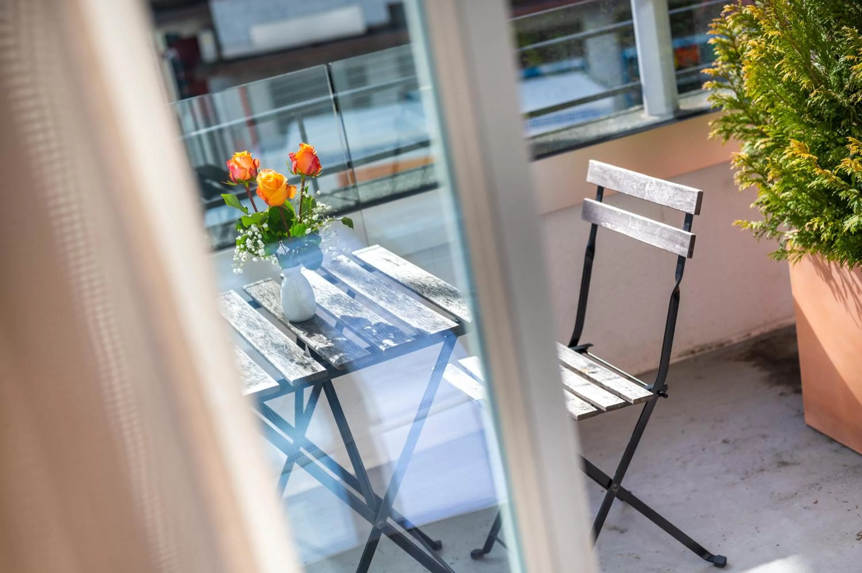 Balcony/Terrace in Hotel Oltnerhof - Self Check in