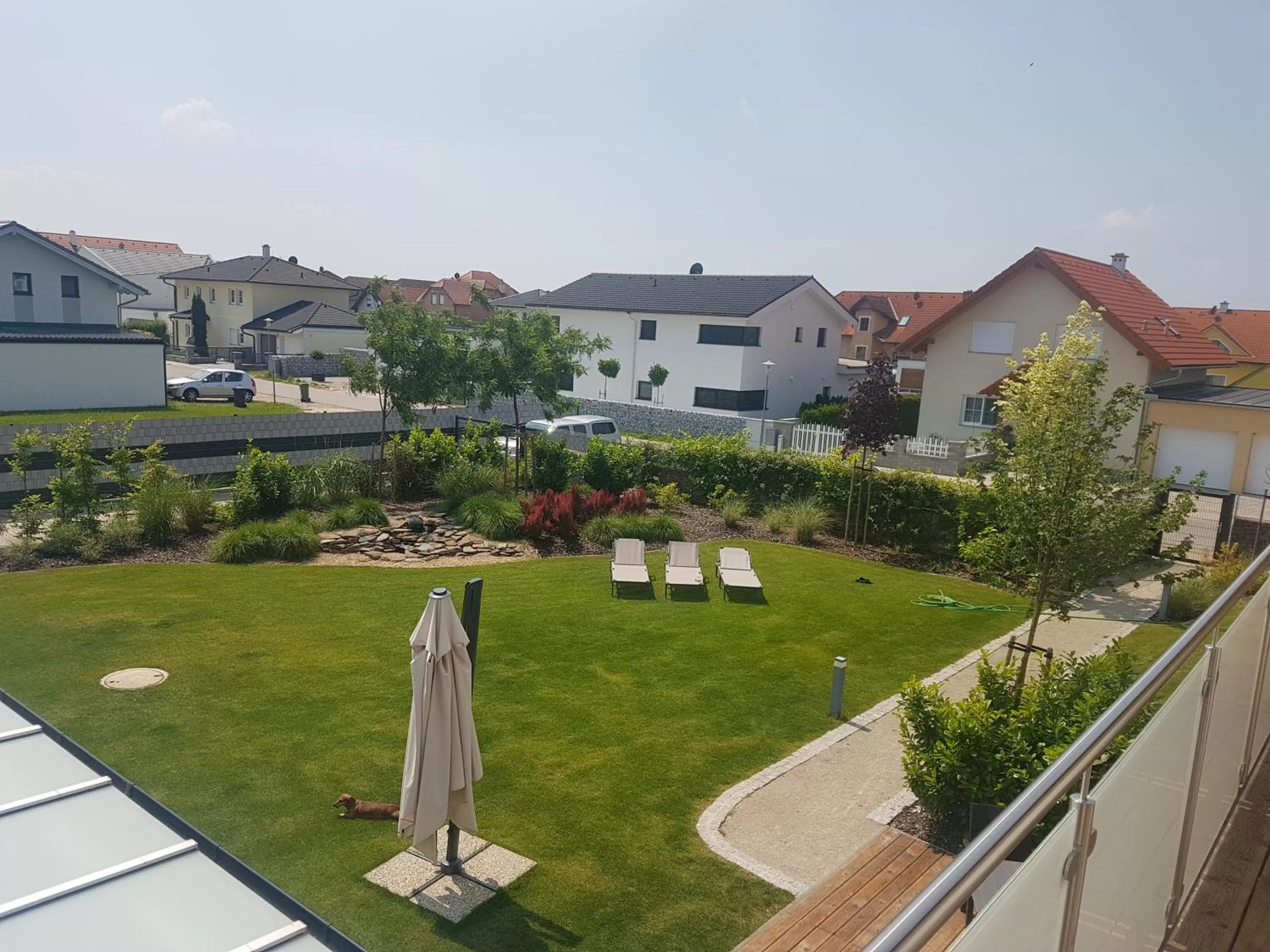 Garden view in Pension Laa Natura