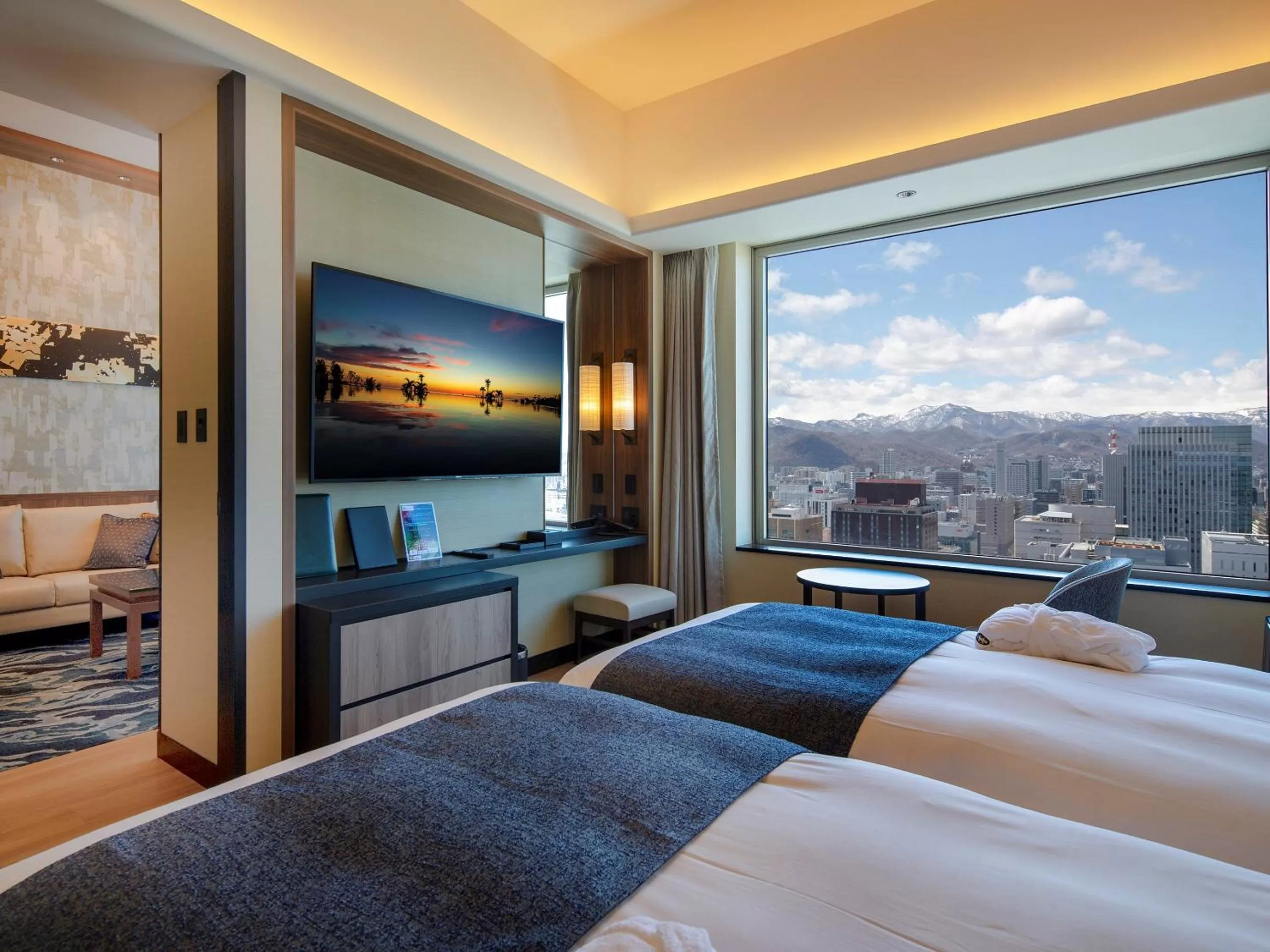 View (from property/room), Bed in Hotel Monterey Edelhof Sapporo