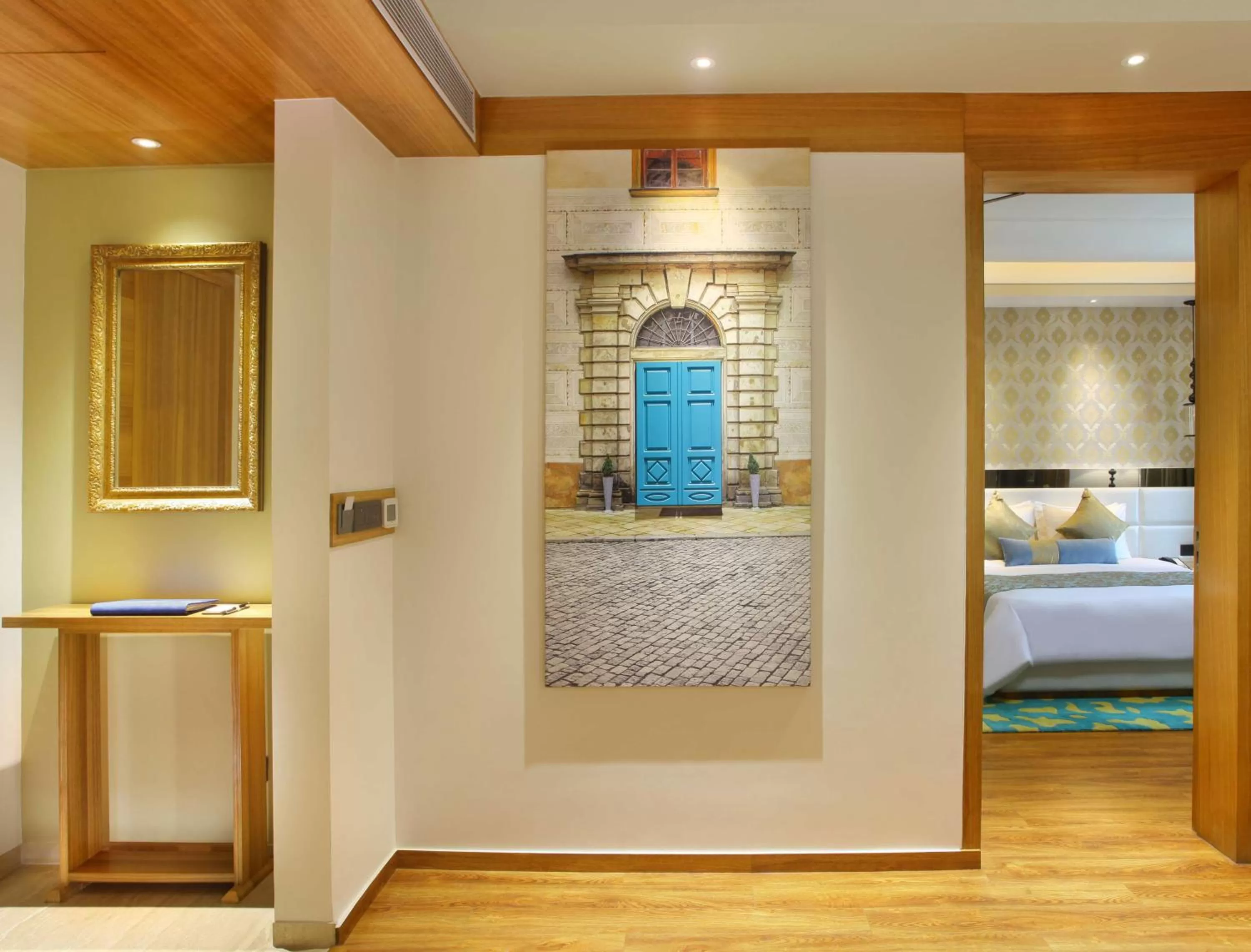 Photo of the whole room, Bed in Radisson Blu Jammu