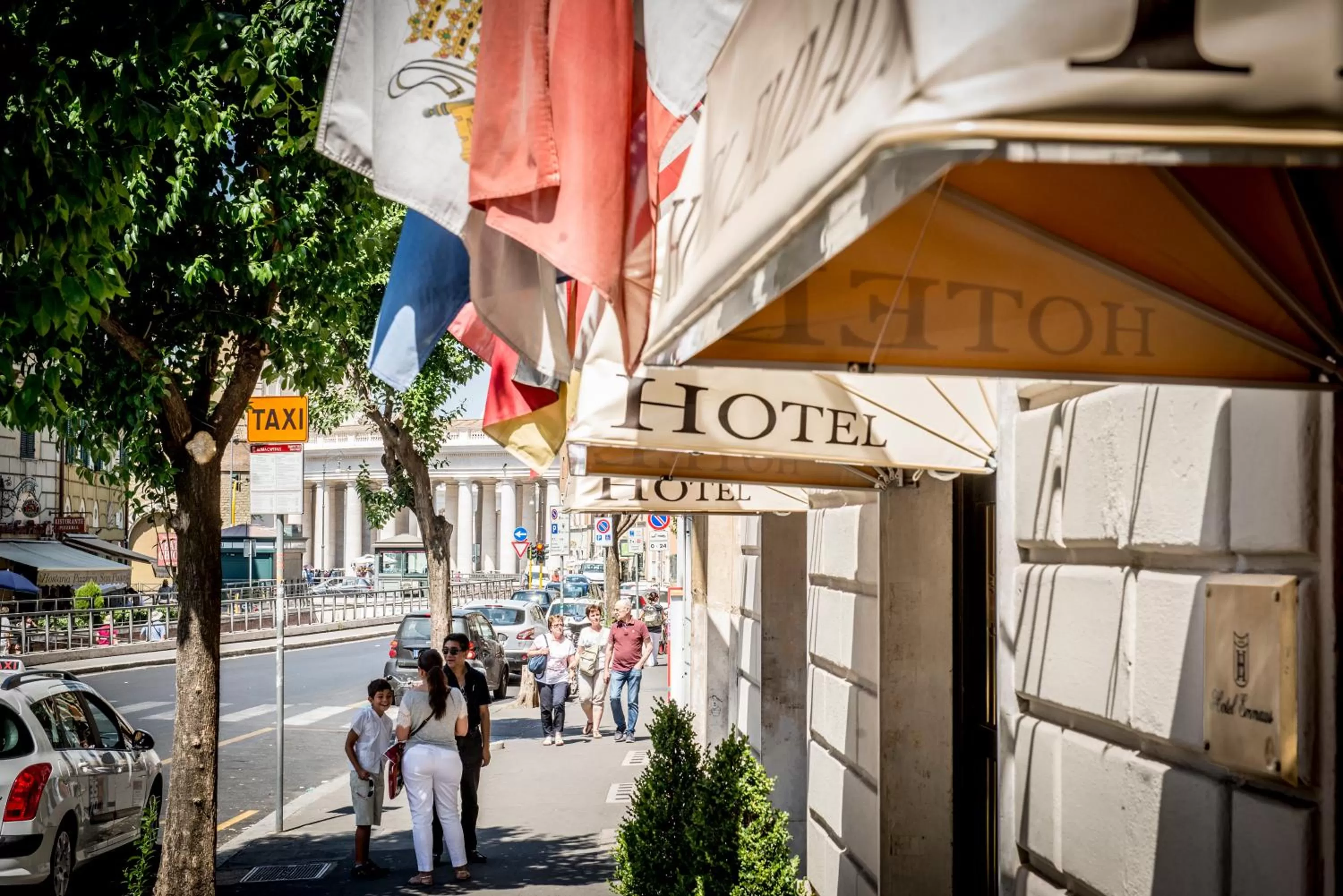 Facade/entrance in Hotel Emmaus