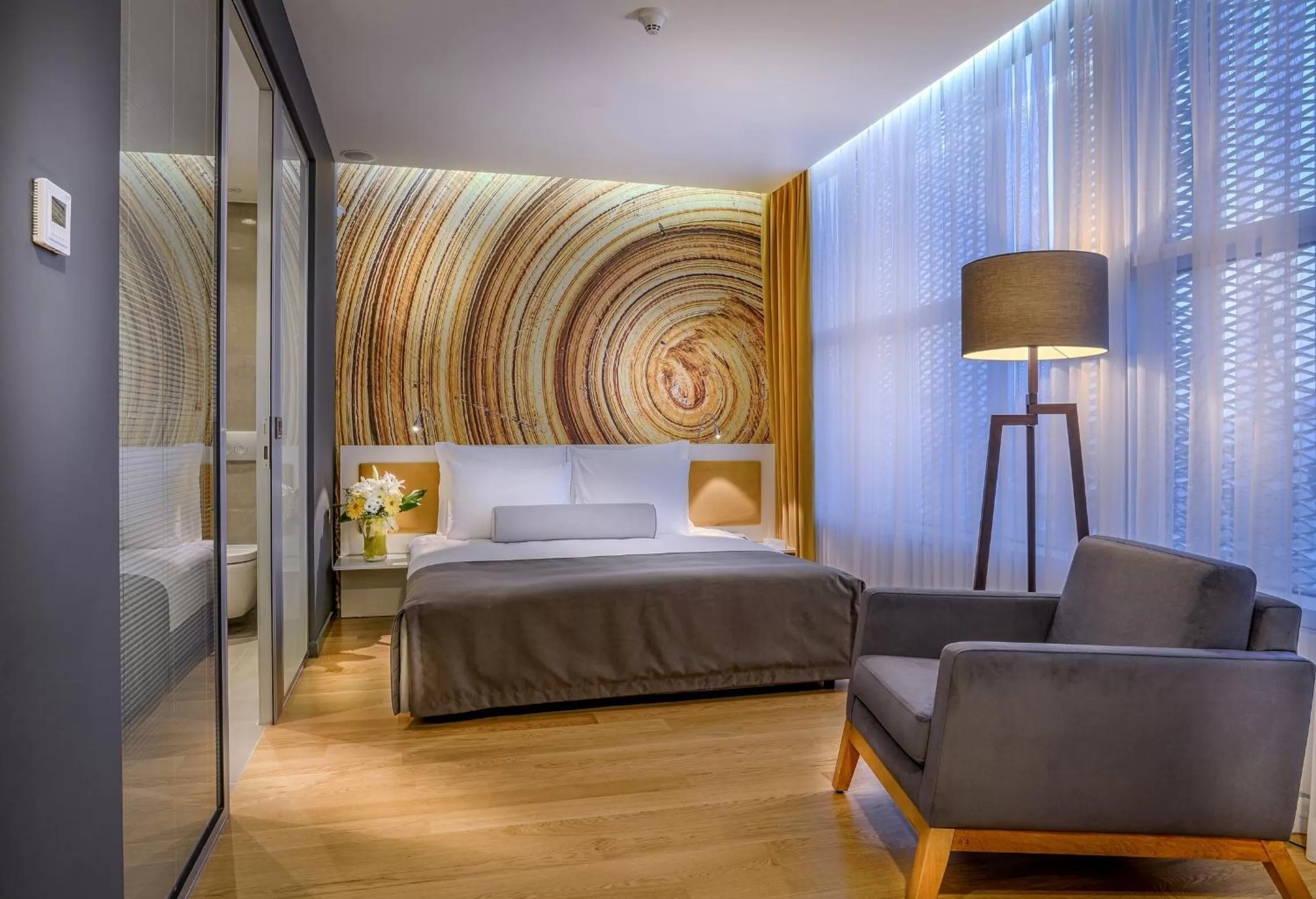 Shower, Bed in TAV Airport Hotel Izmir