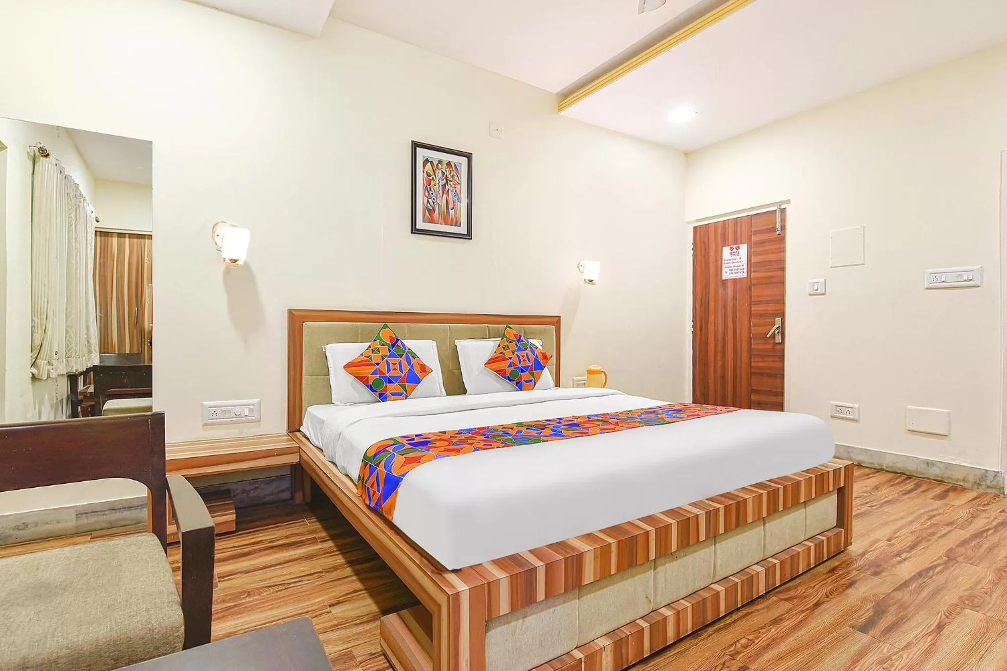 Living room, Bed in FabHotel Royal Icon