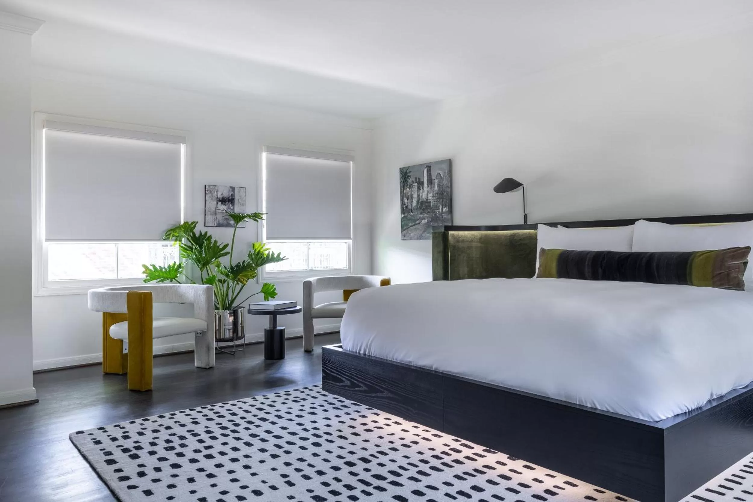 Bed in La Colombe d'Or Hotel