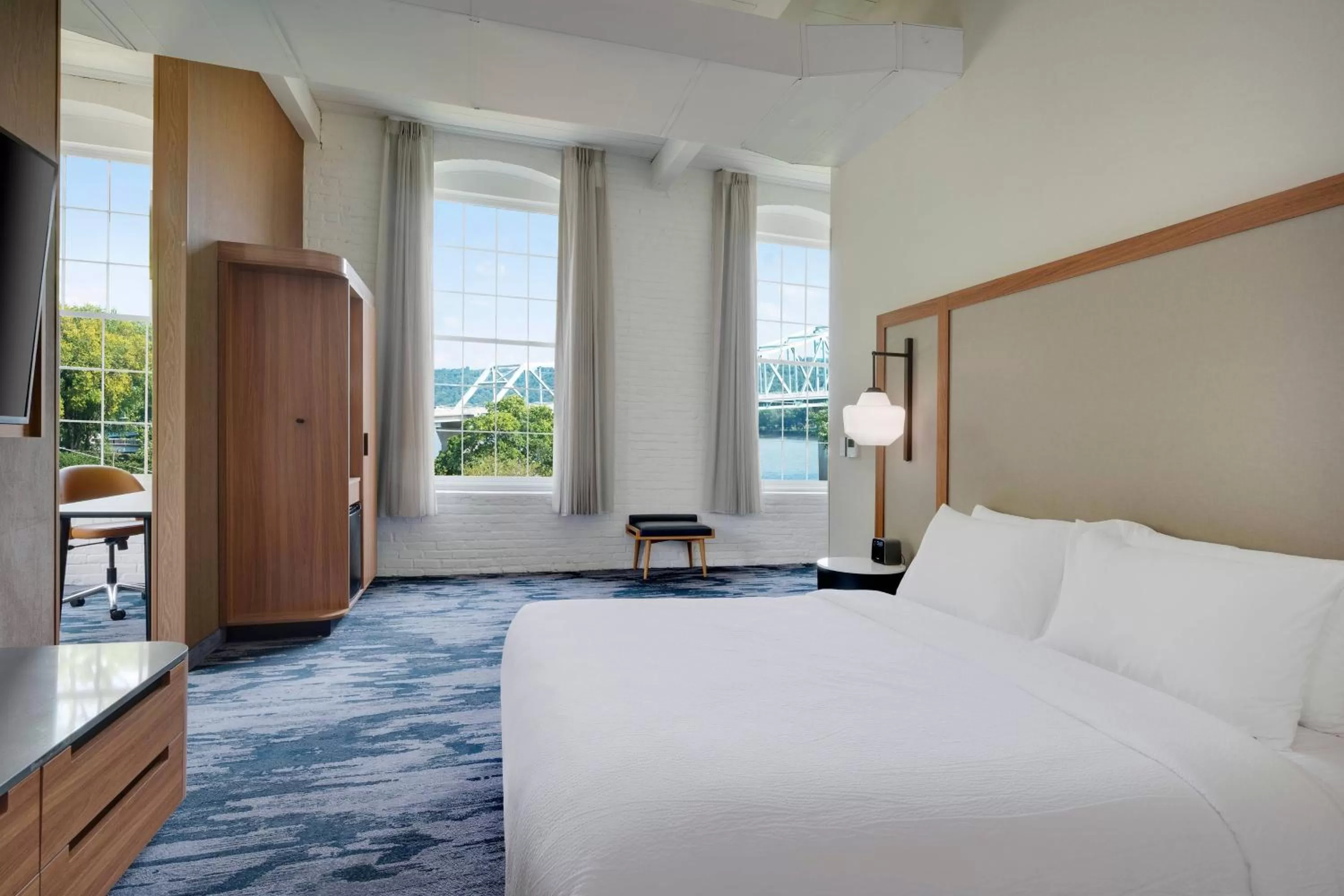 Bedroom, Bed in Fairfield Inn & Suites Madison Historic Eagle Cotton Mill