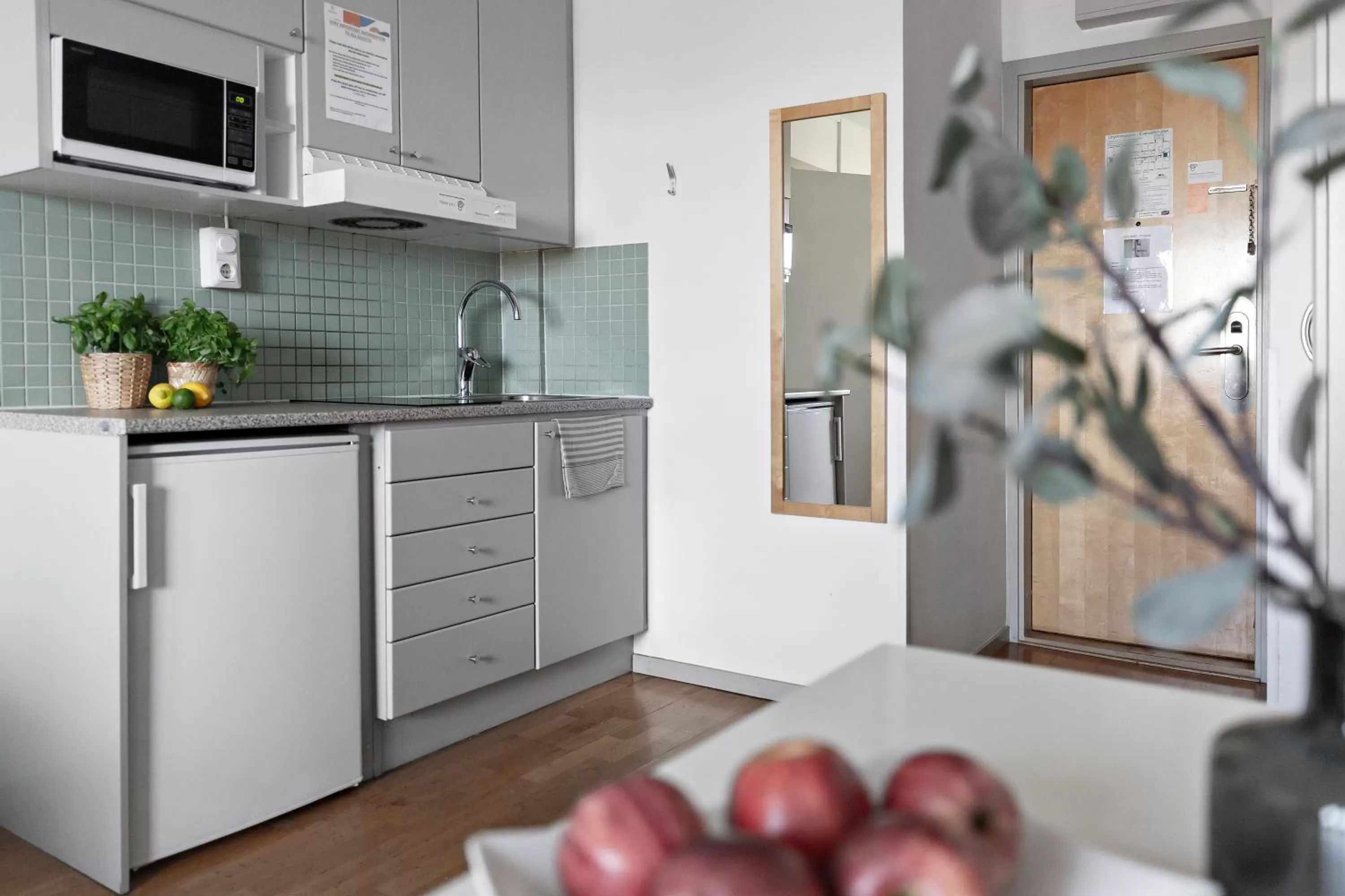Kitchen or kitchenette in Forenom Hotels & Apartments Stockholm Alvik