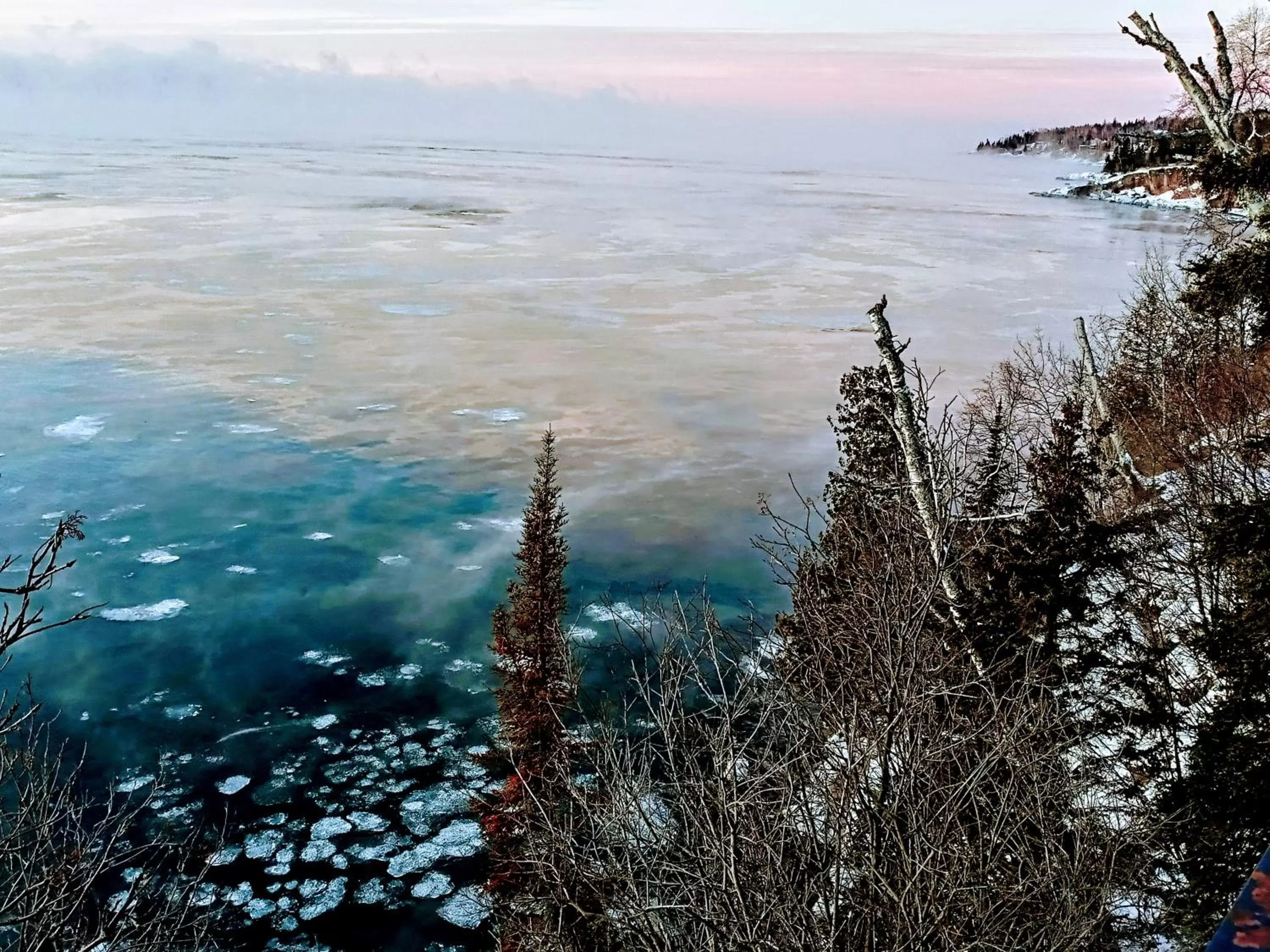 Winter in Cliff Dweller on Lake Superior