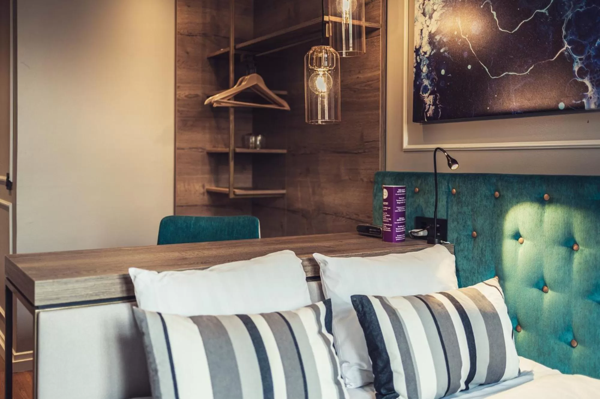 Bed in Hotel Poseidon