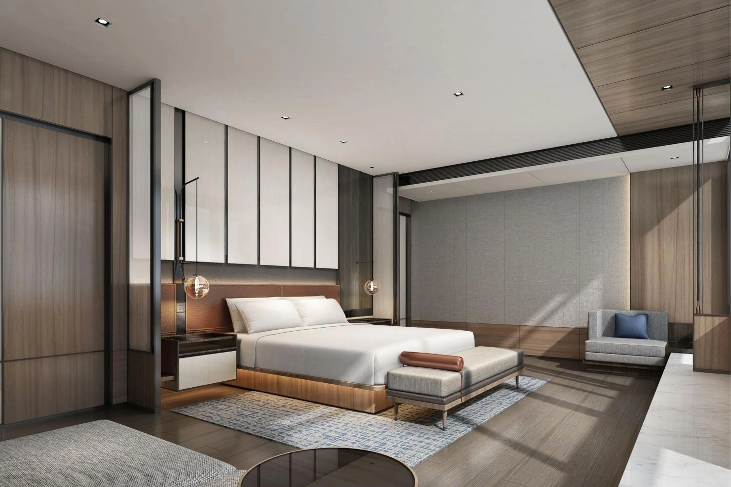 Photo of the whole room, Bed in Shenyang Marriott Hotel