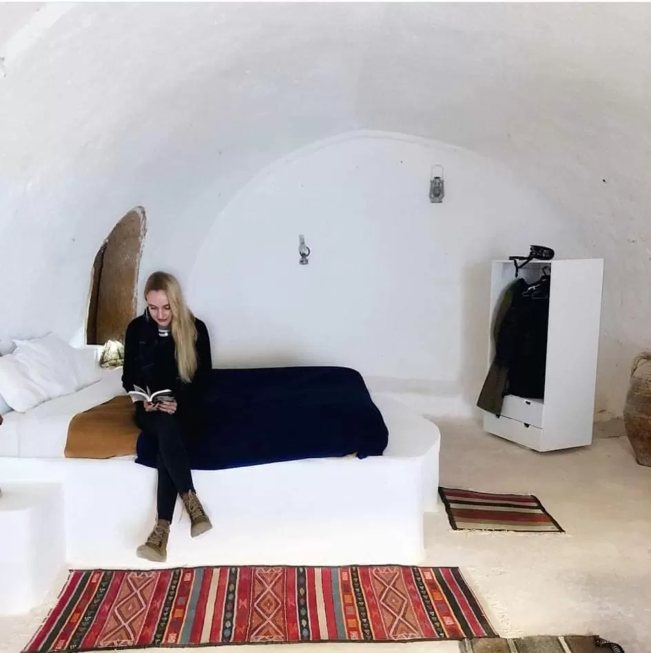 Bed in Au Trait d'Union Tijma Matmata