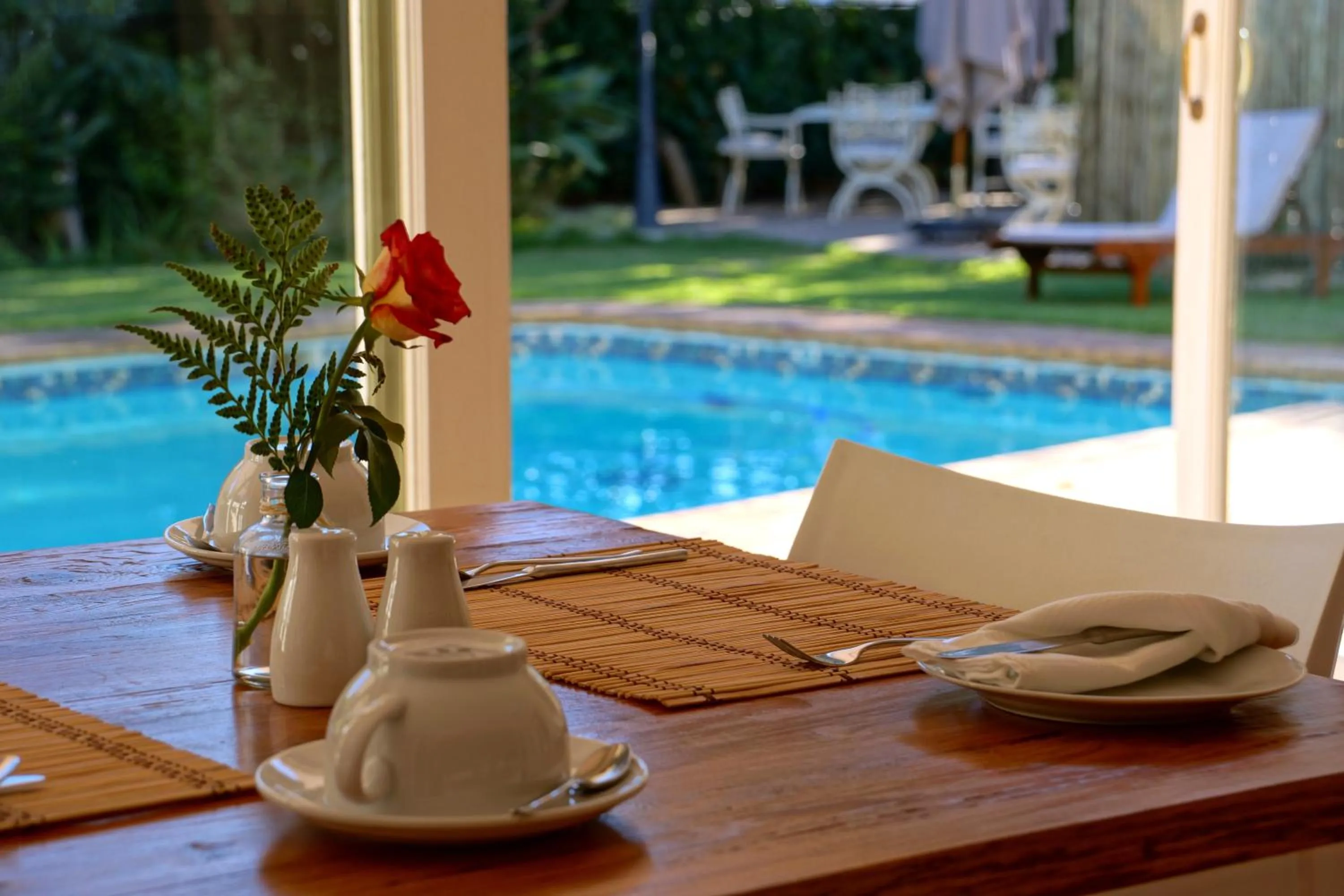 Restaurant/places to eat in Wild Olive Guest House & Villa