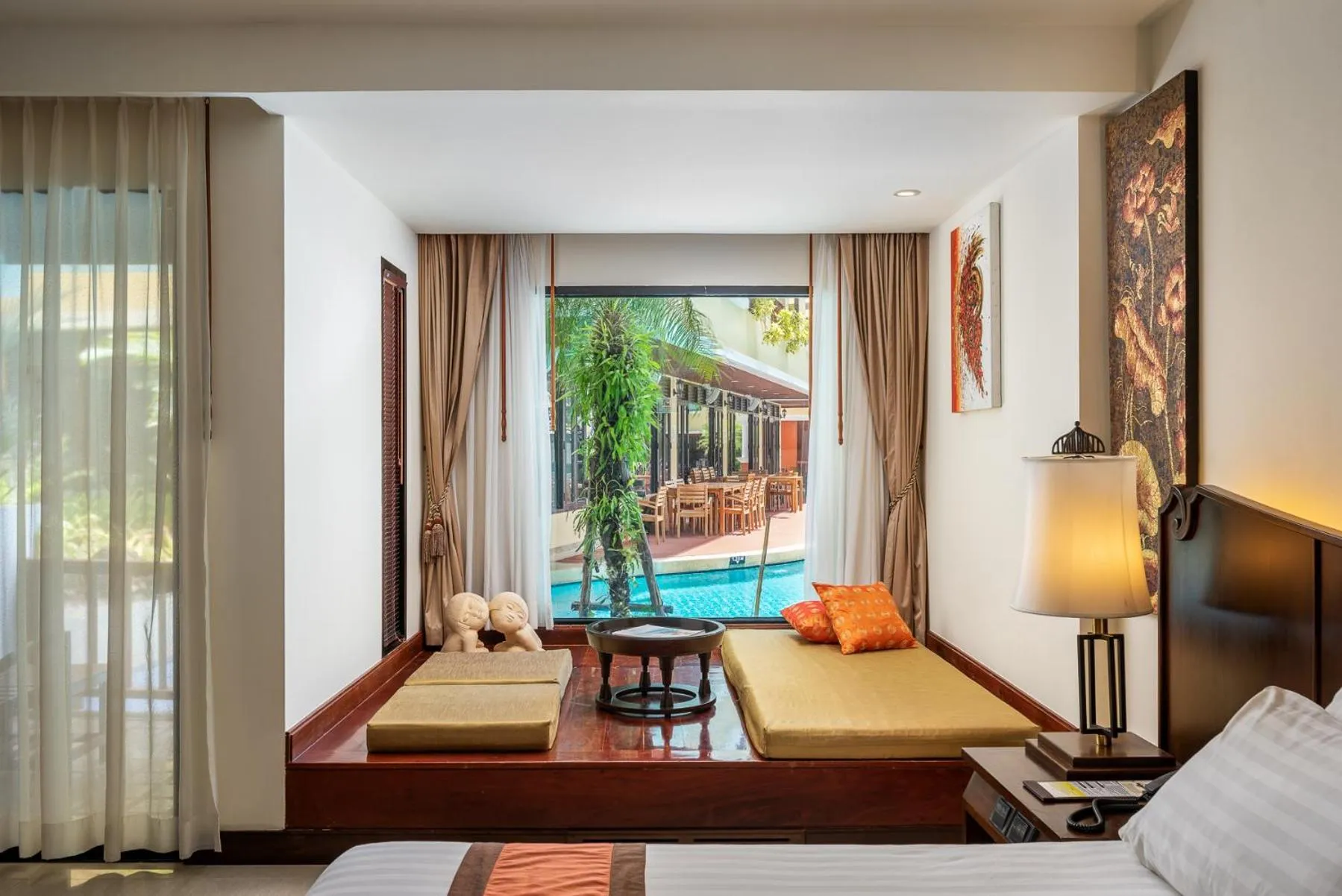 Seating area, Bed in Patong Paragon Resort & Spa SHA Extra Plus