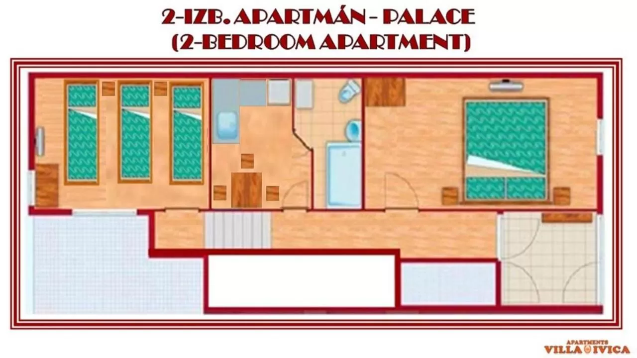 Floor Plan in Spa & Pool Apartment Hotel - Restaurant VILLA IVICA