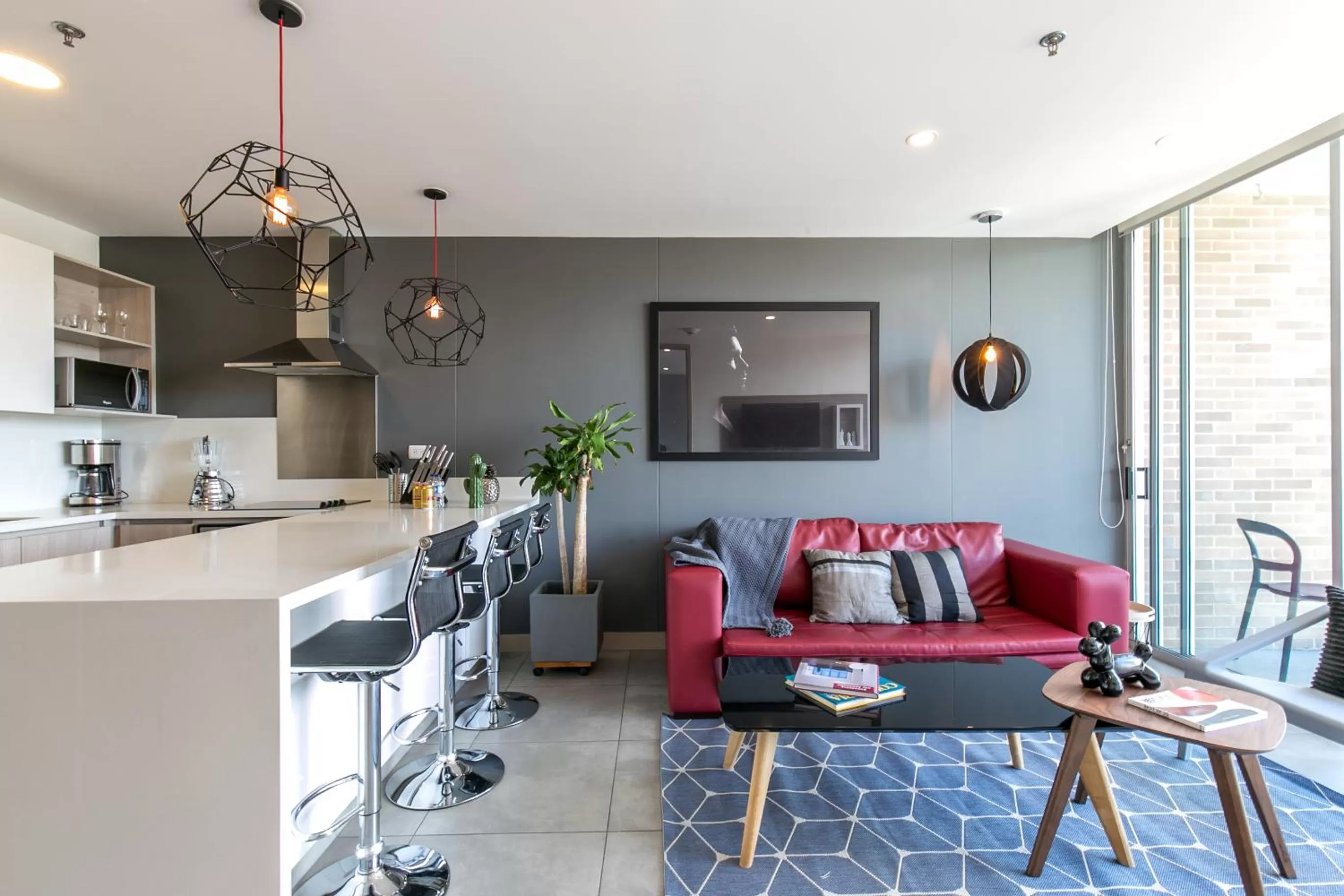 Living room, Kitchen/Kitchenette in Soul Lifestyle Hotel