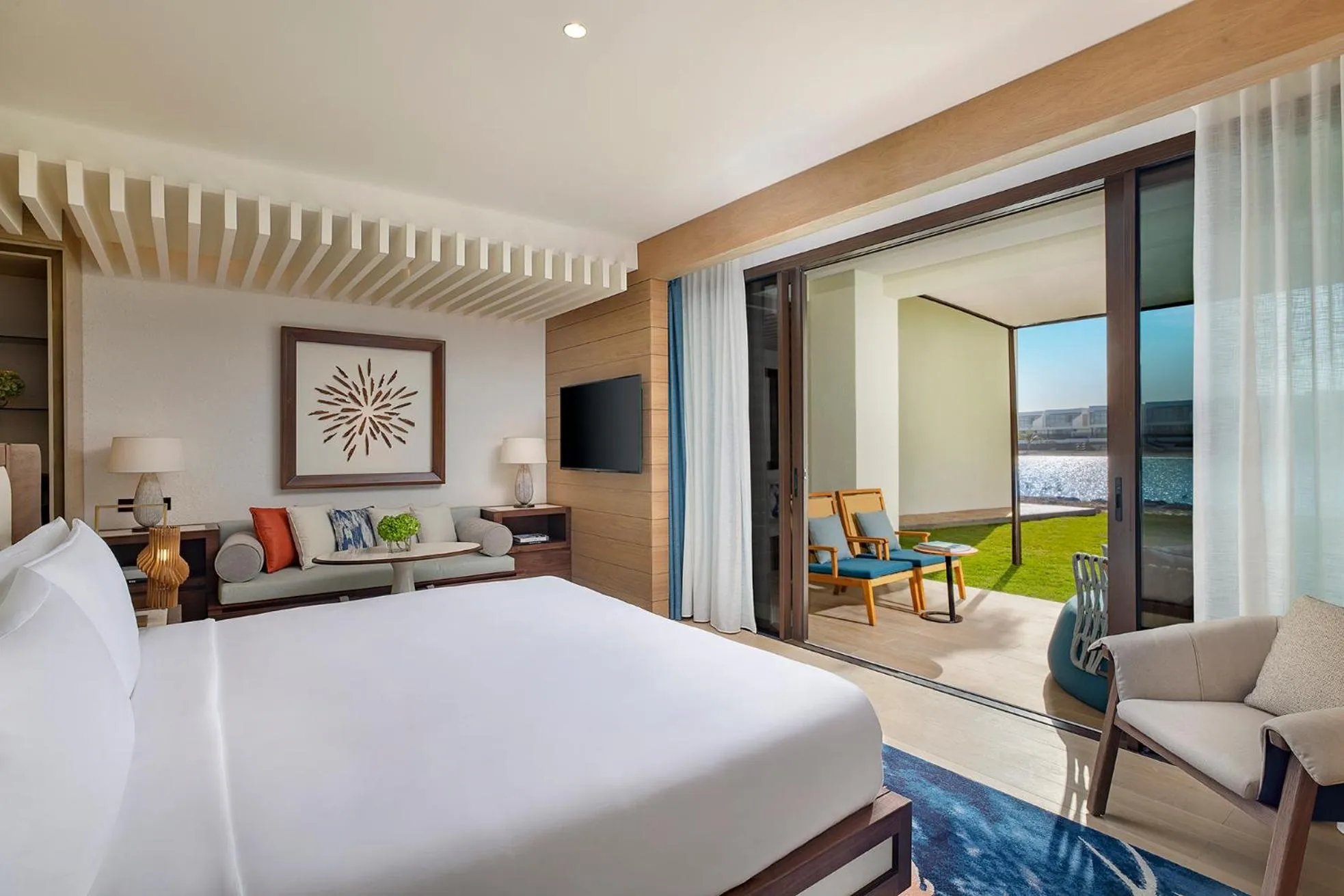 View (from property/room), Bed in Anantara Mina Ras Al Khaimah Resort