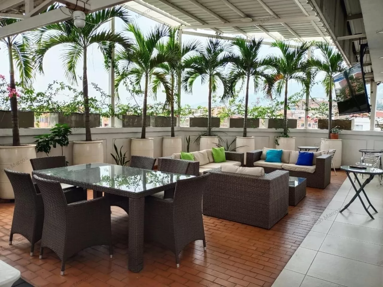 Balcony/Terrace in Apartasuites San Marcos