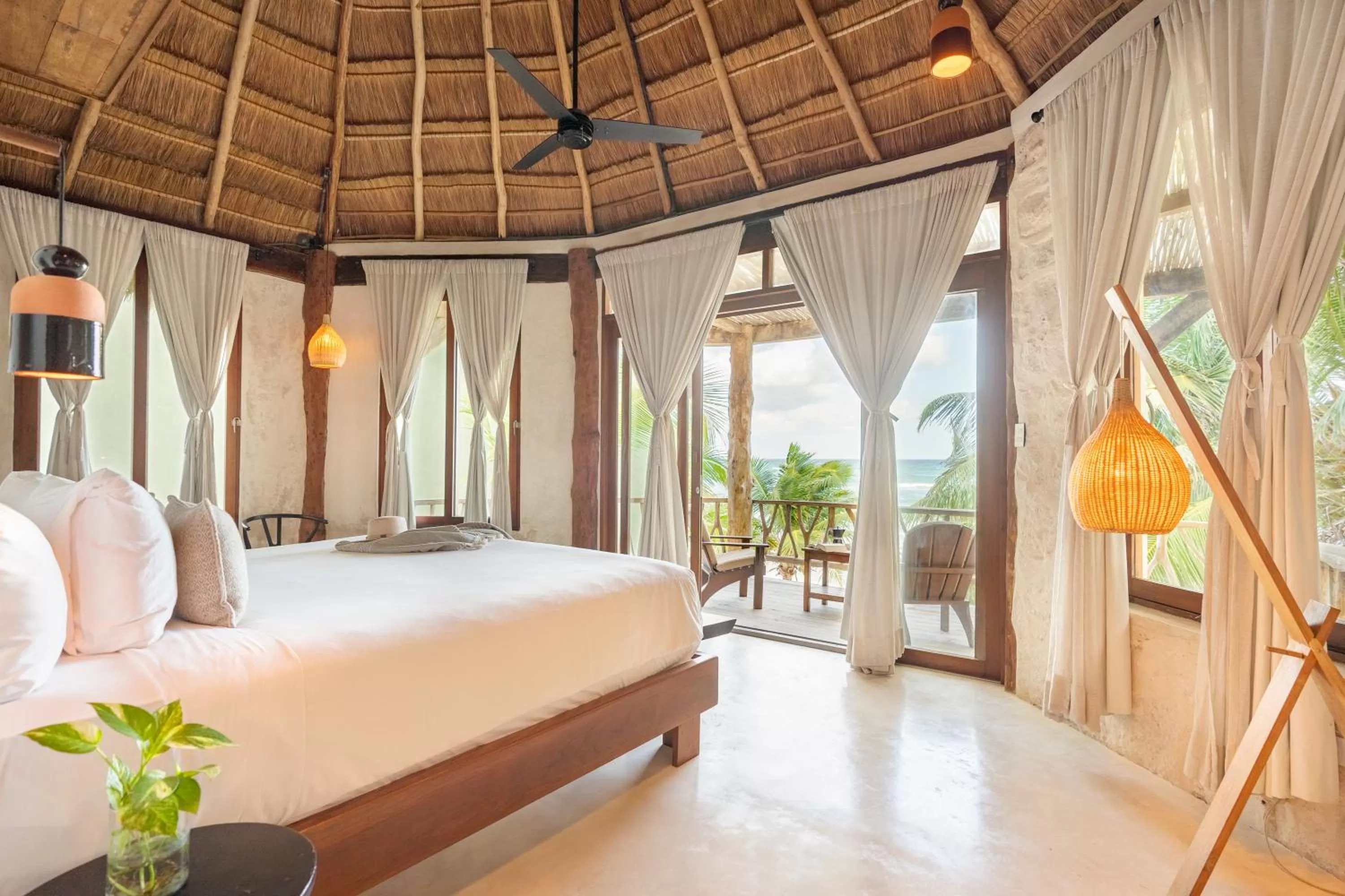 Bed in Casa Ganesh Tulum-Beachfront hotel by Ahau Collection