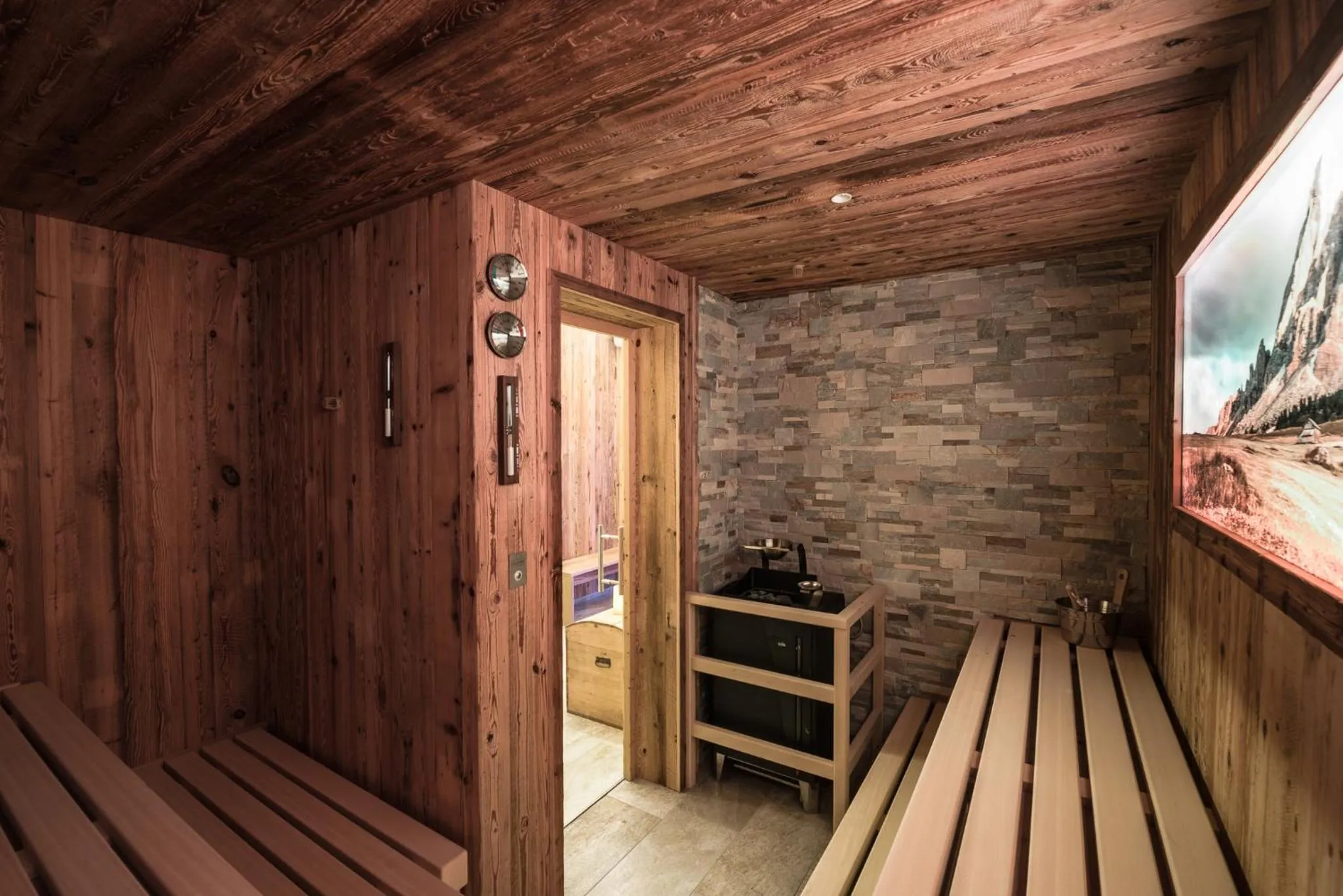 Sauna in Hotel B&B Feldmessner