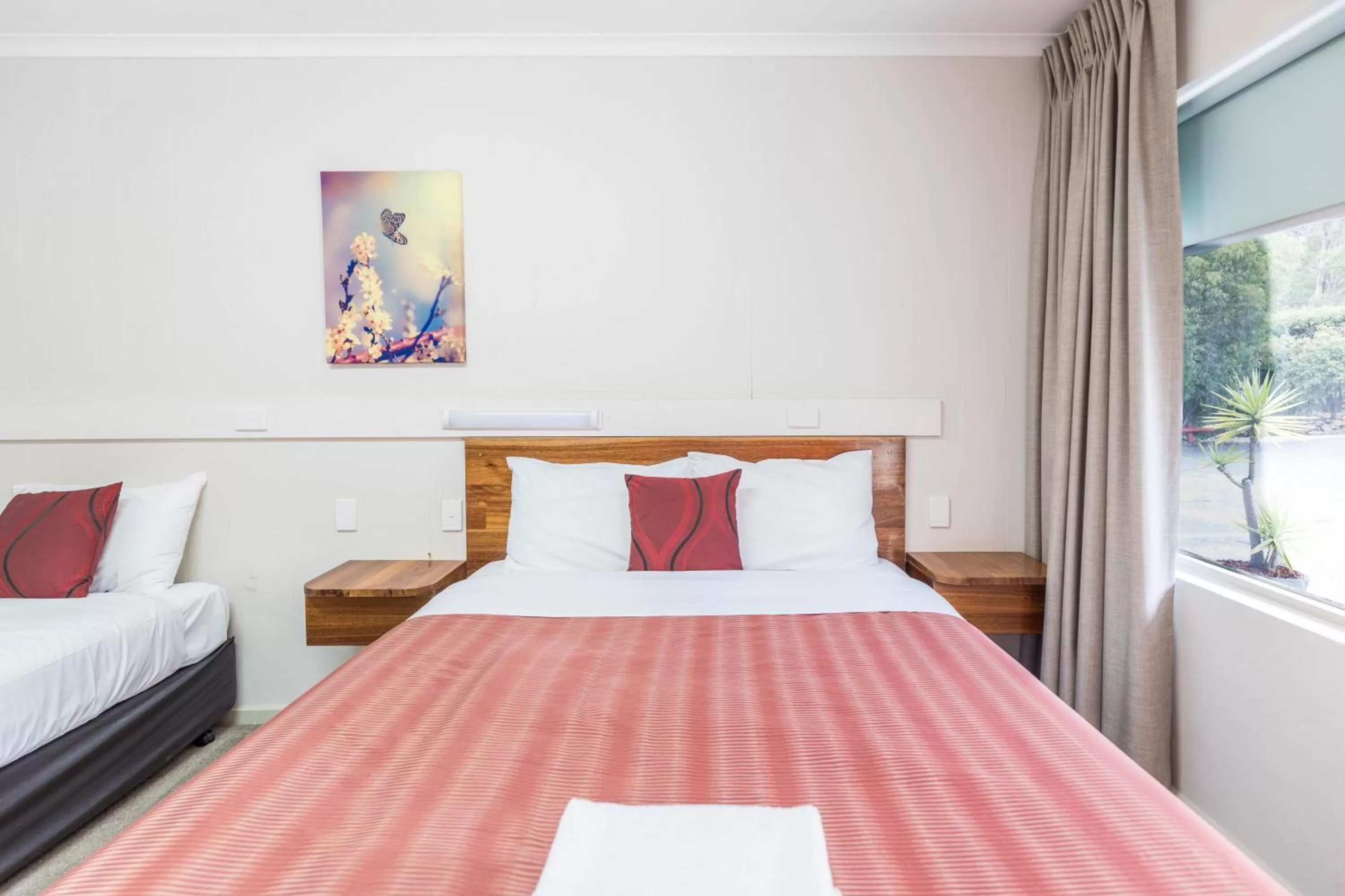 Bed in Black Forest Motel