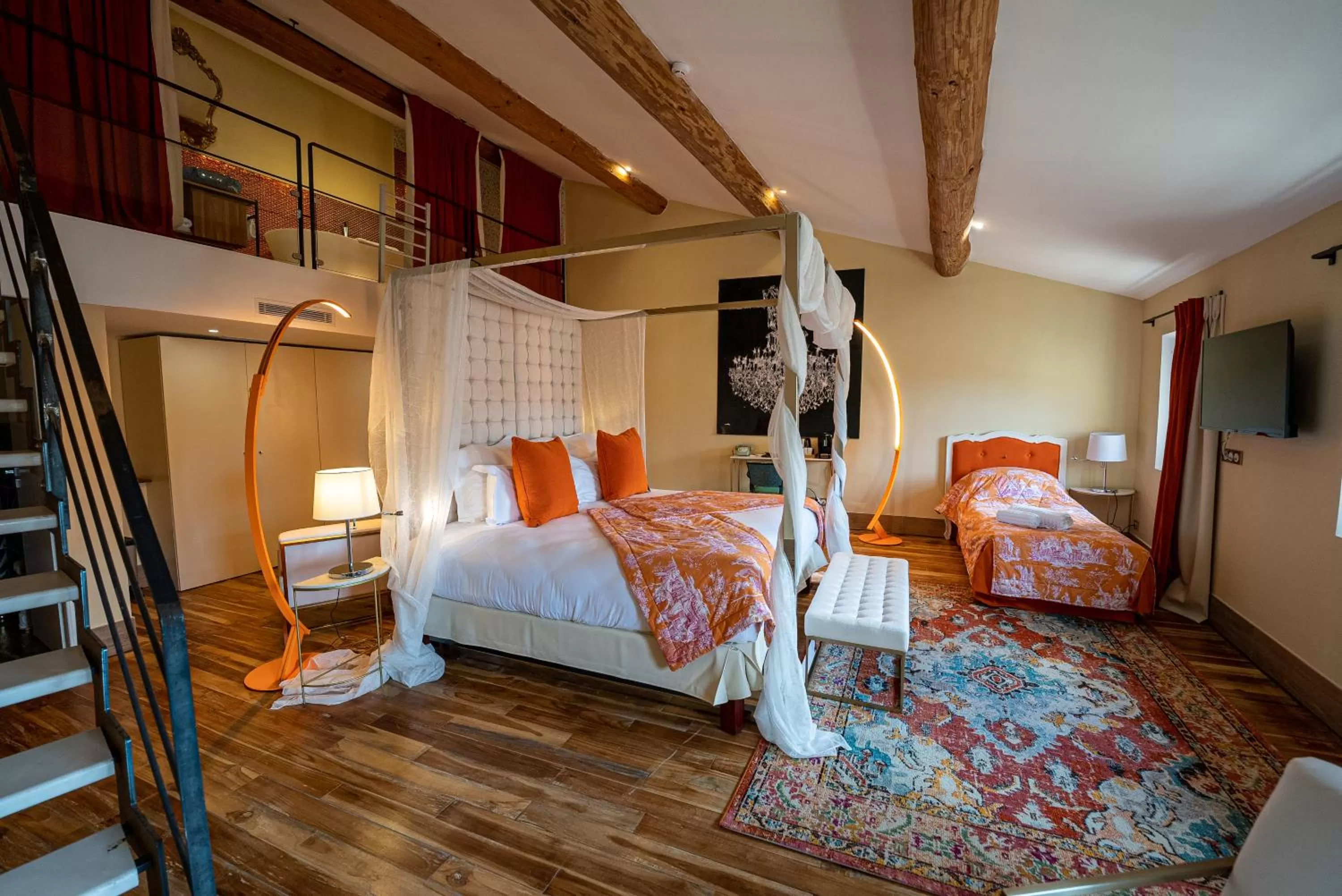 Bedroom, Bed in Le Clos Violette et Le 11 D'Aglaé - Hôtel de Charme Design de Luxe