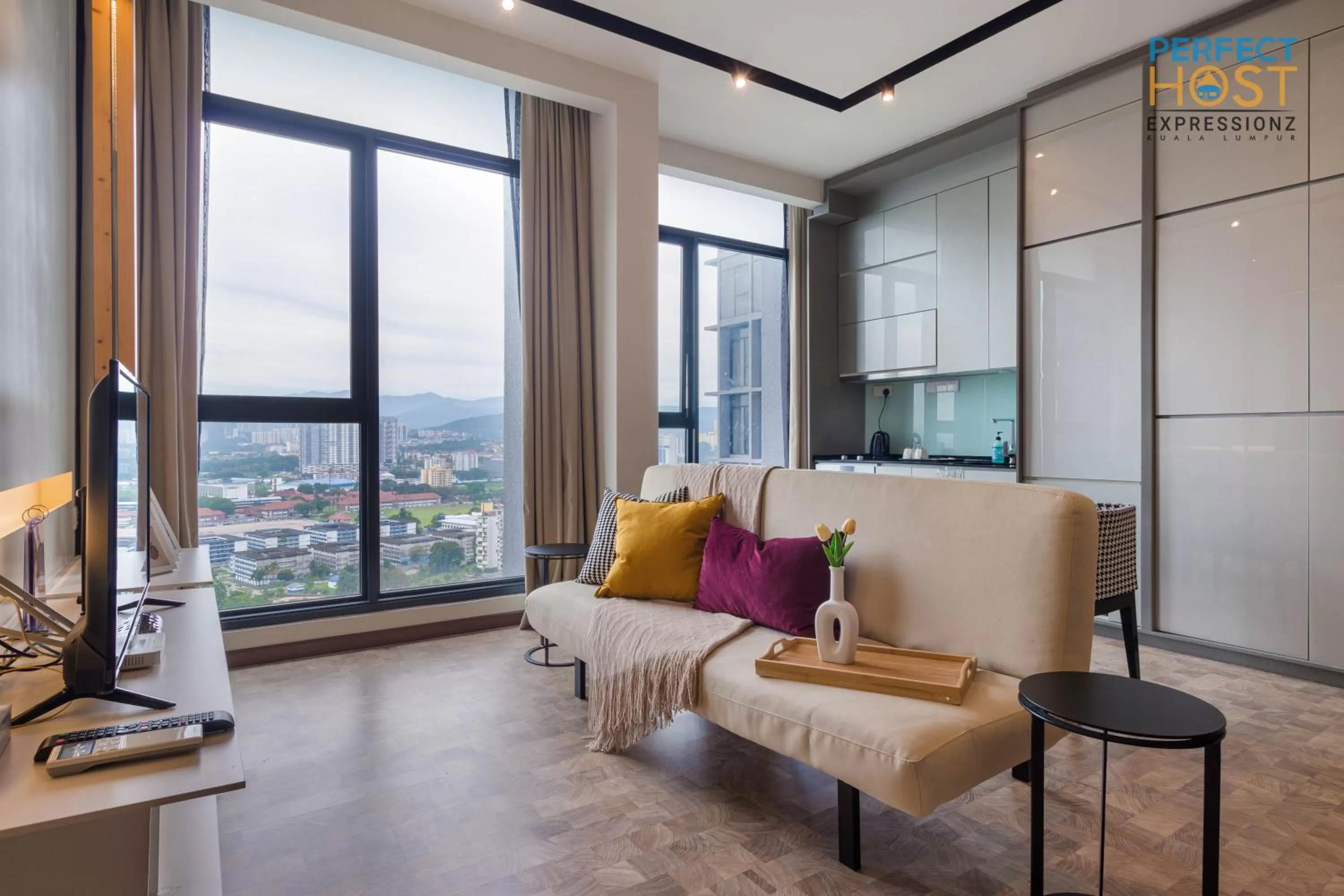 Living room in Expressionz Suites KL by Perfect Host