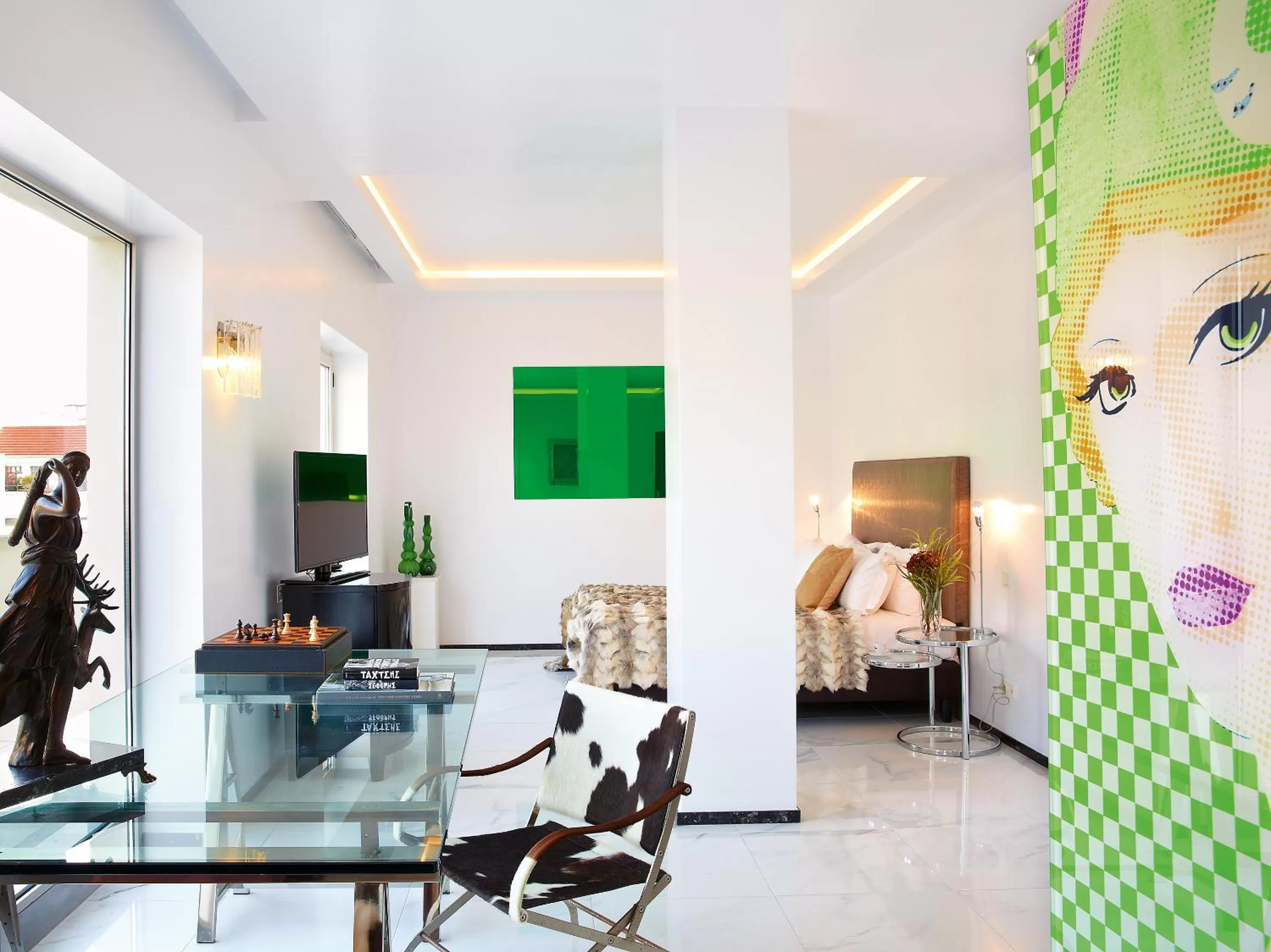 Seating area, Bed in Grecotel Pallas Athena