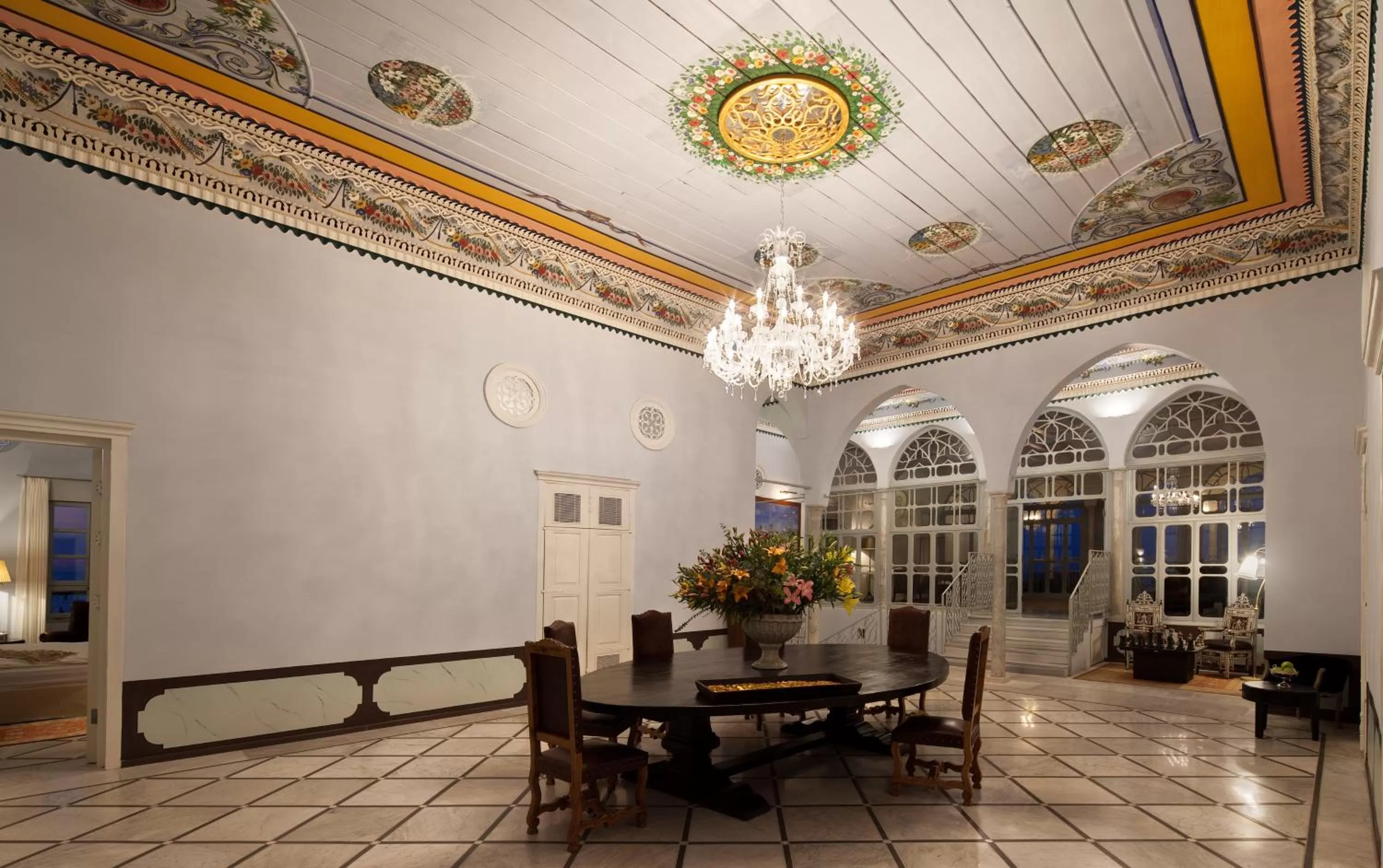Communal lounge/ TV room in The Efendi Hotel Akko