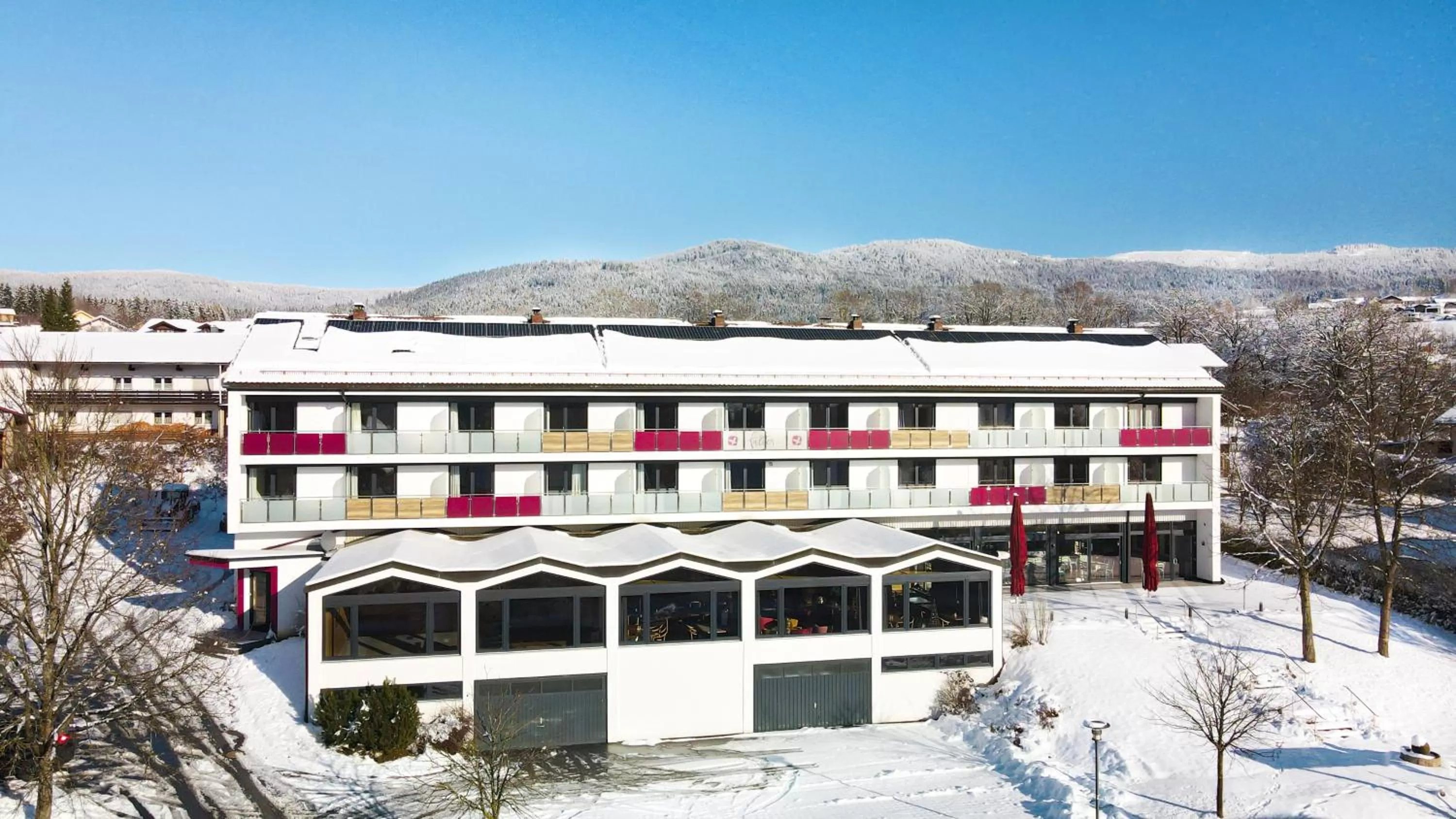 Property building, Winter in Rock&Chill Hotel Falter