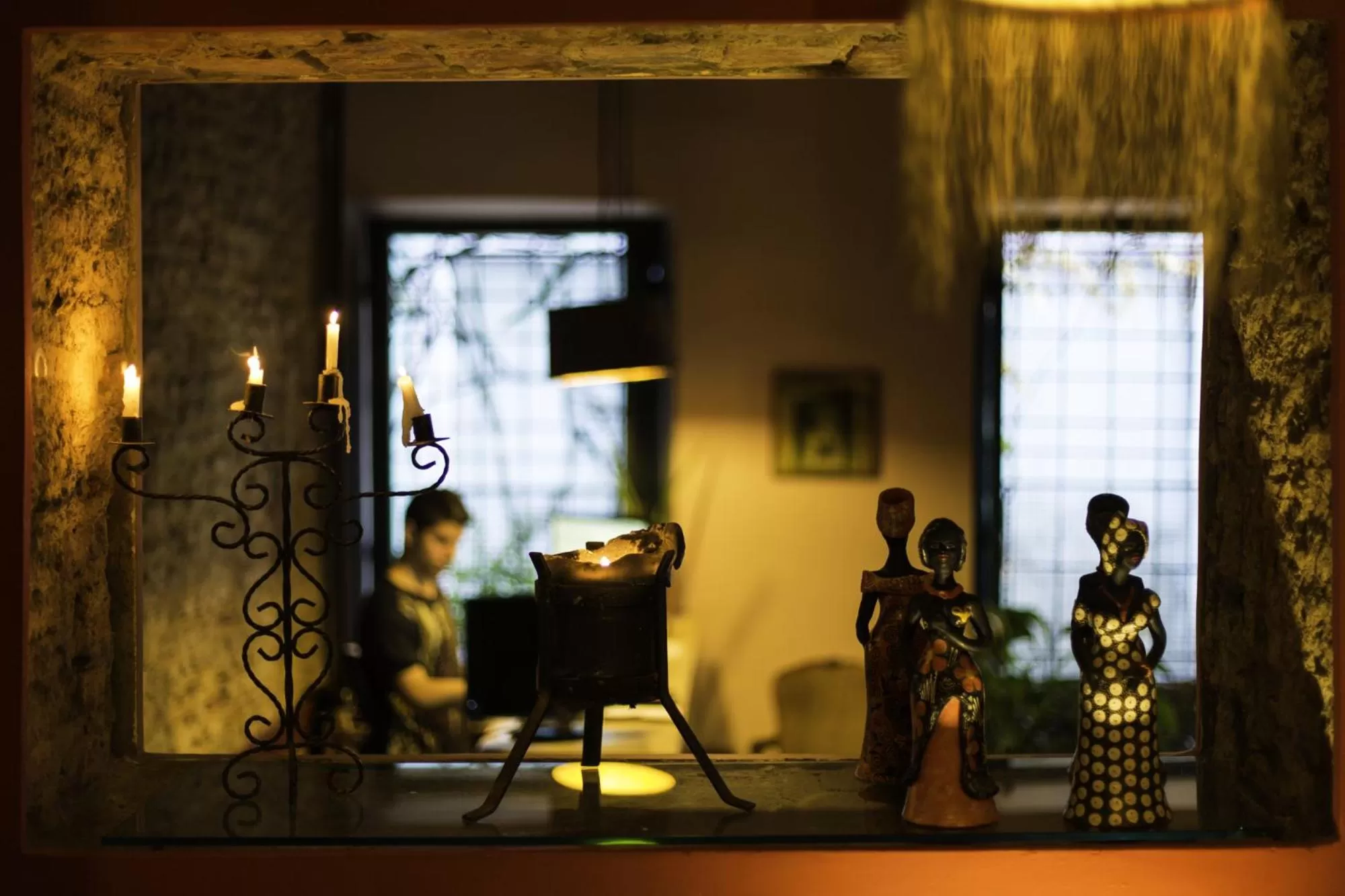 Decorative detail in Bahiacafé Hotel